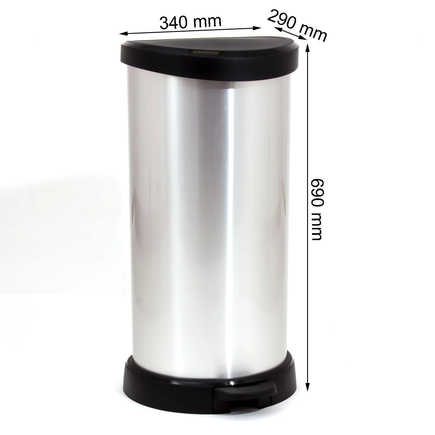 Metalinė šiukšlių dėžė su Curver 40L pedalu
