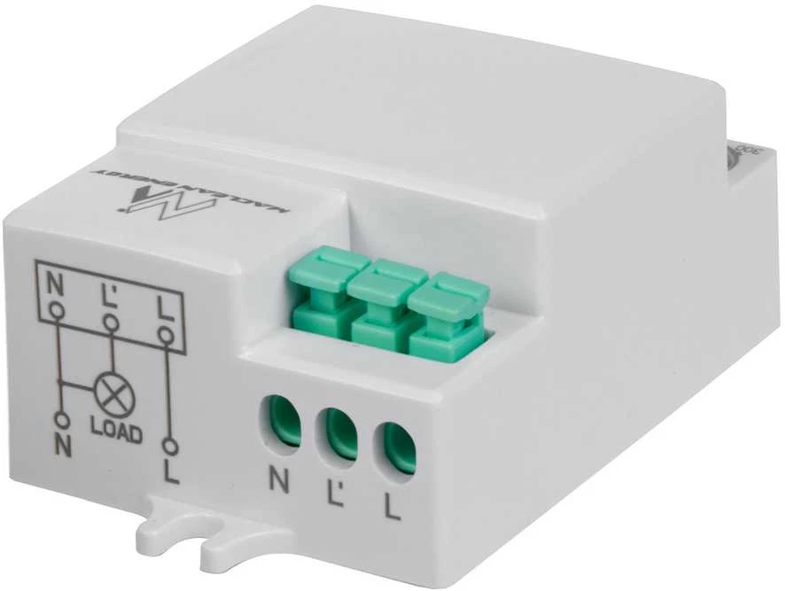 Mikrofalowy „Maclean“ mikrobangų judesio jutiklis, 8 m veikimo nuotolis, maksimali apkrova 1200 W, IP20, 5,8 GHz, MCE316