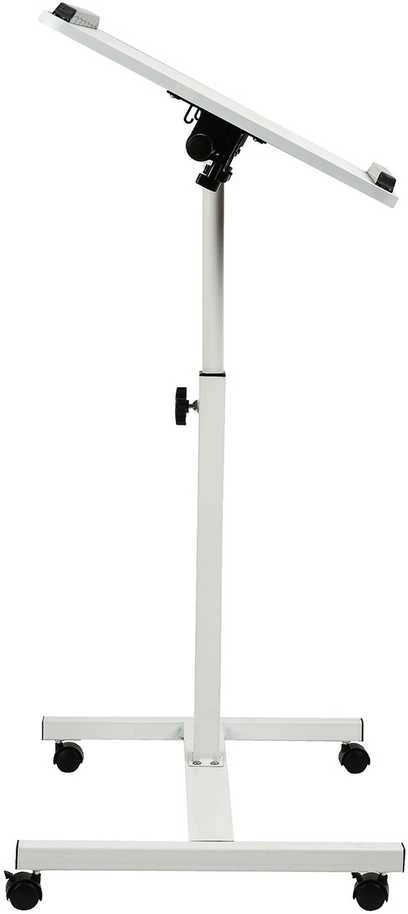 „Maclean“ mobilus stalo / nešiojamojo kompiuterio stovas, baltas, aukščio reguliavimas 59–89 cm, maks. 30 kg, MC-121 W
