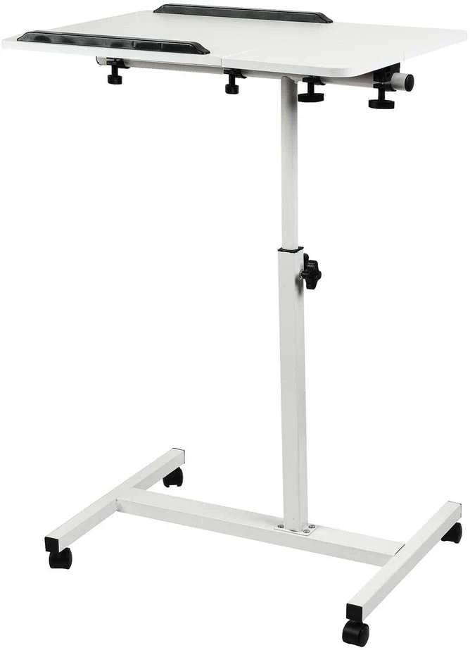 „Maclean“ mobilus stalo / nešiojamojo kompiuterio stovas, baltas, aukščio reguliavimas 59–89 cm, maks. 30 kg, MC-121 W