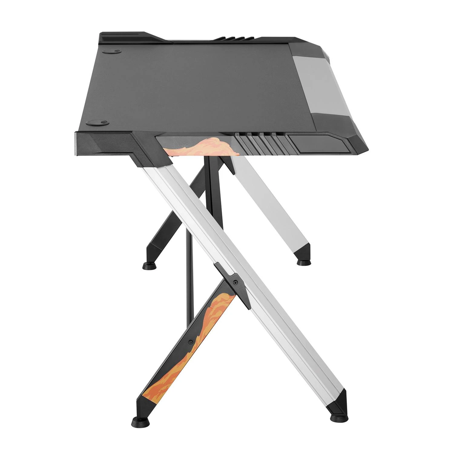 Biurko Žaidimų stalas, juodas, didelis, RGB LED, NanoRS RS150, maks. 50 kg, aukštis 780 mm