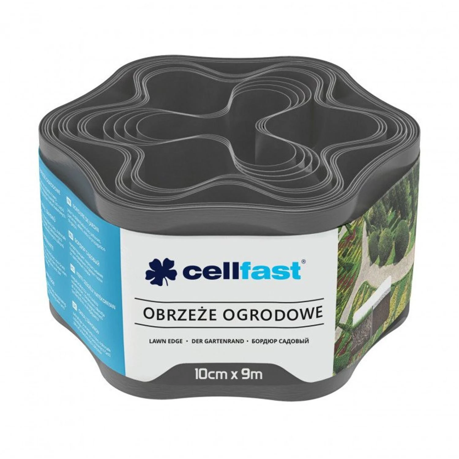 Obrzeże Sodo apvadas 10 cm x 9 m Cellfast grafito spalvos