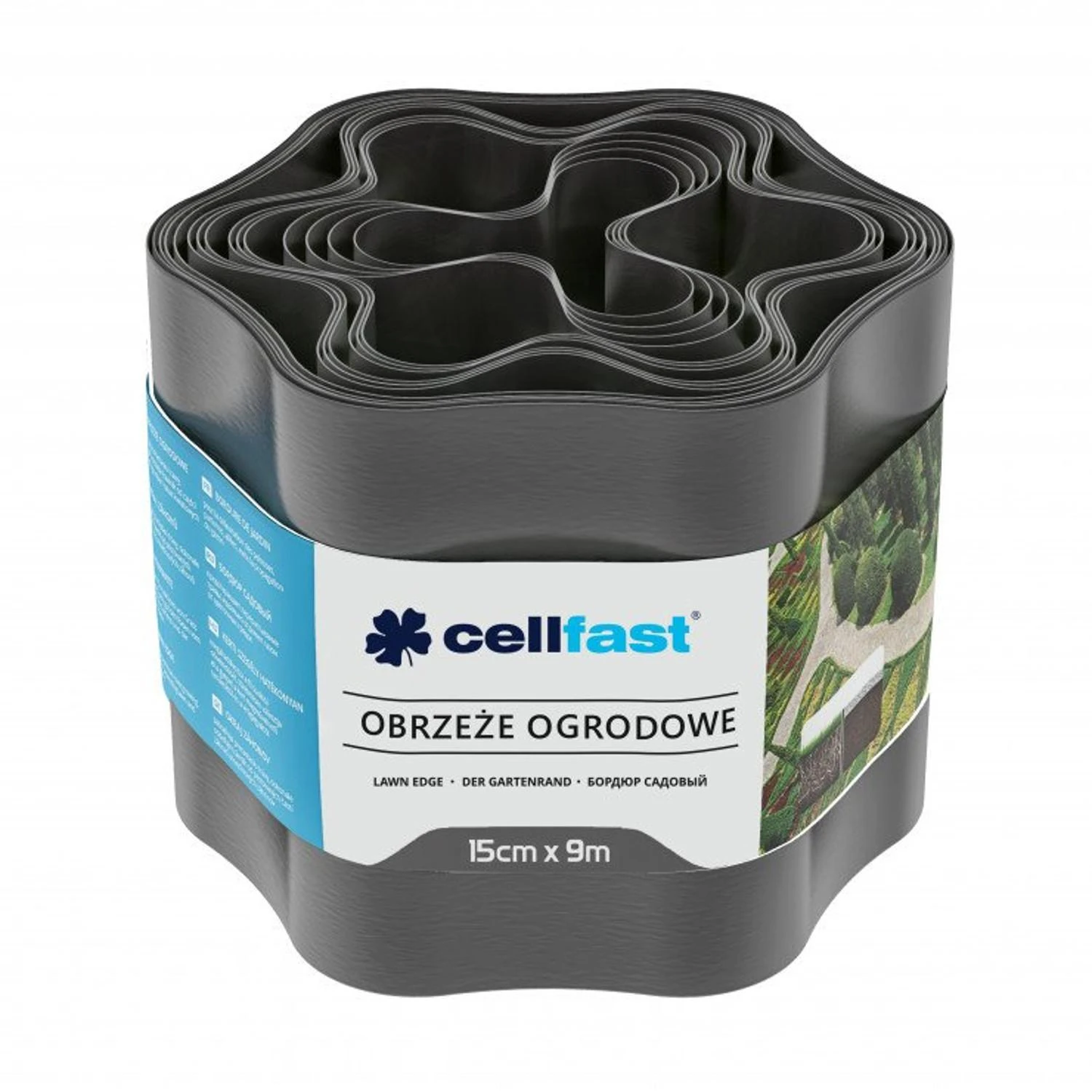 Obrzeże Sodo apvadas 15 cm x 9 m Cellfast grafito spalvos