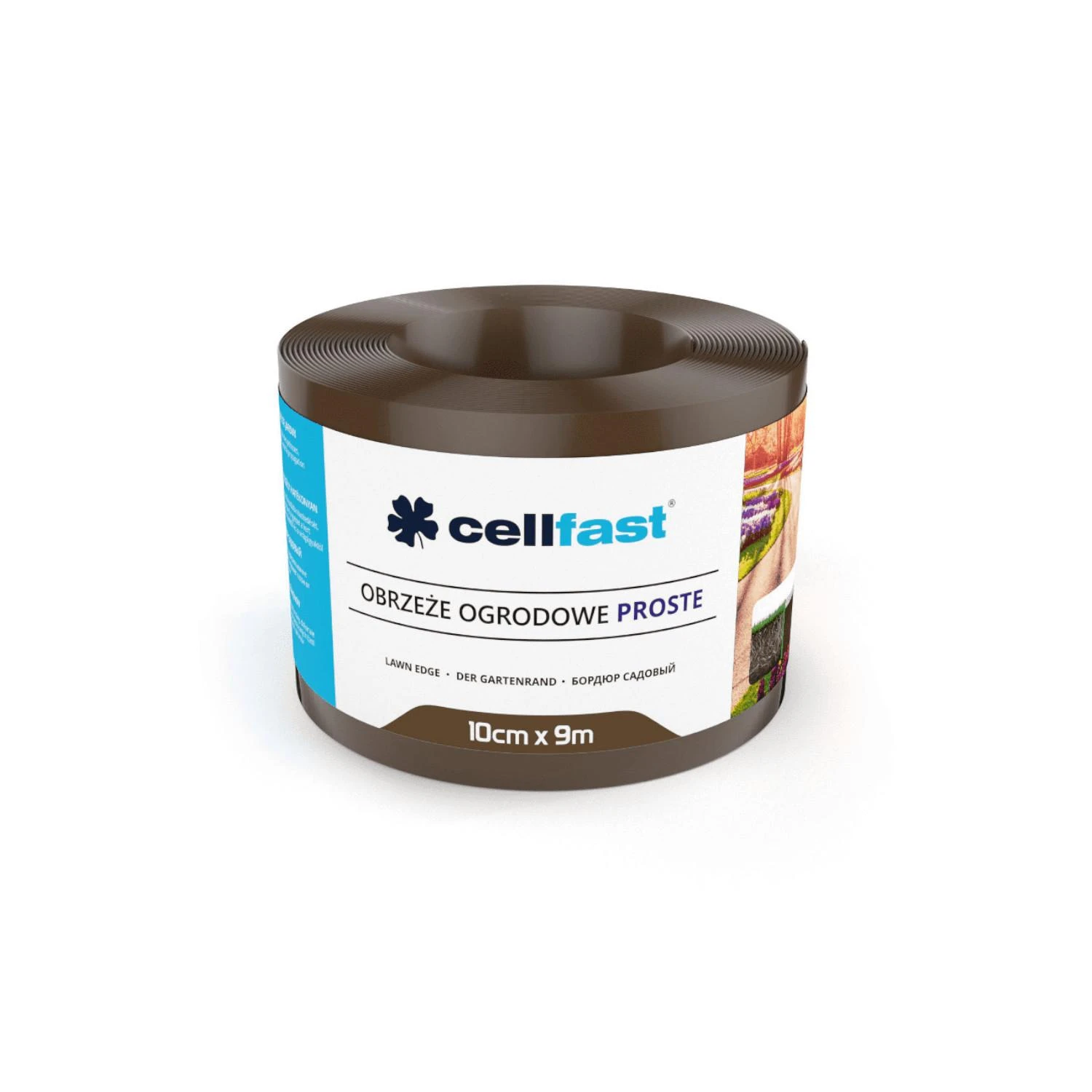 Obrzeże Tiesus sodo apvadas 10 cm x 9 m, Cellfast, rudas