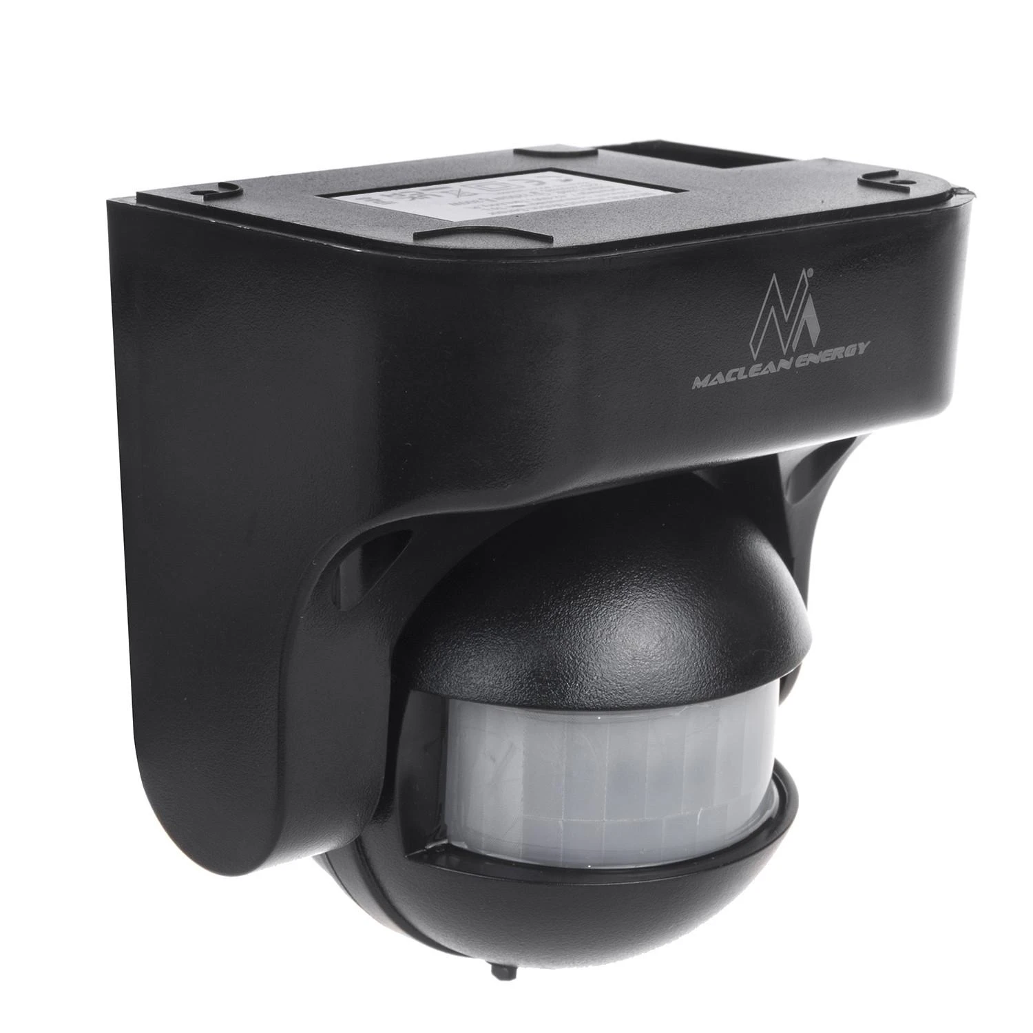 Czujnik „Maclean“ PIR judesio jutiklis, infraraudonųjų spindulių, IP44, juodas, veikimo nuotolis 12 m, maksimali apkrova 800/1200 W, MCE358 B