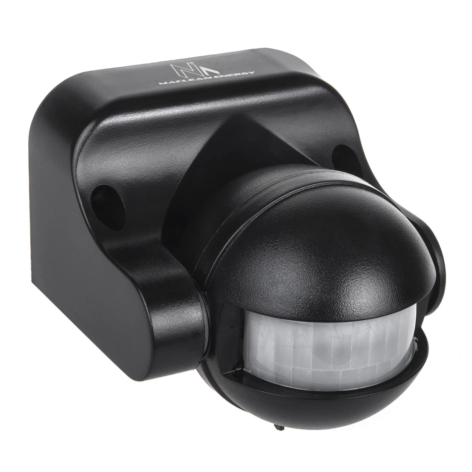 Czujnik „Maclean“ PIR judesio jutiklis, infraraudonųjų spindulių, IP44, juodas, veikimo nuotolis 12 m, maksimali apkrova 800/1200 W, MCE358 B