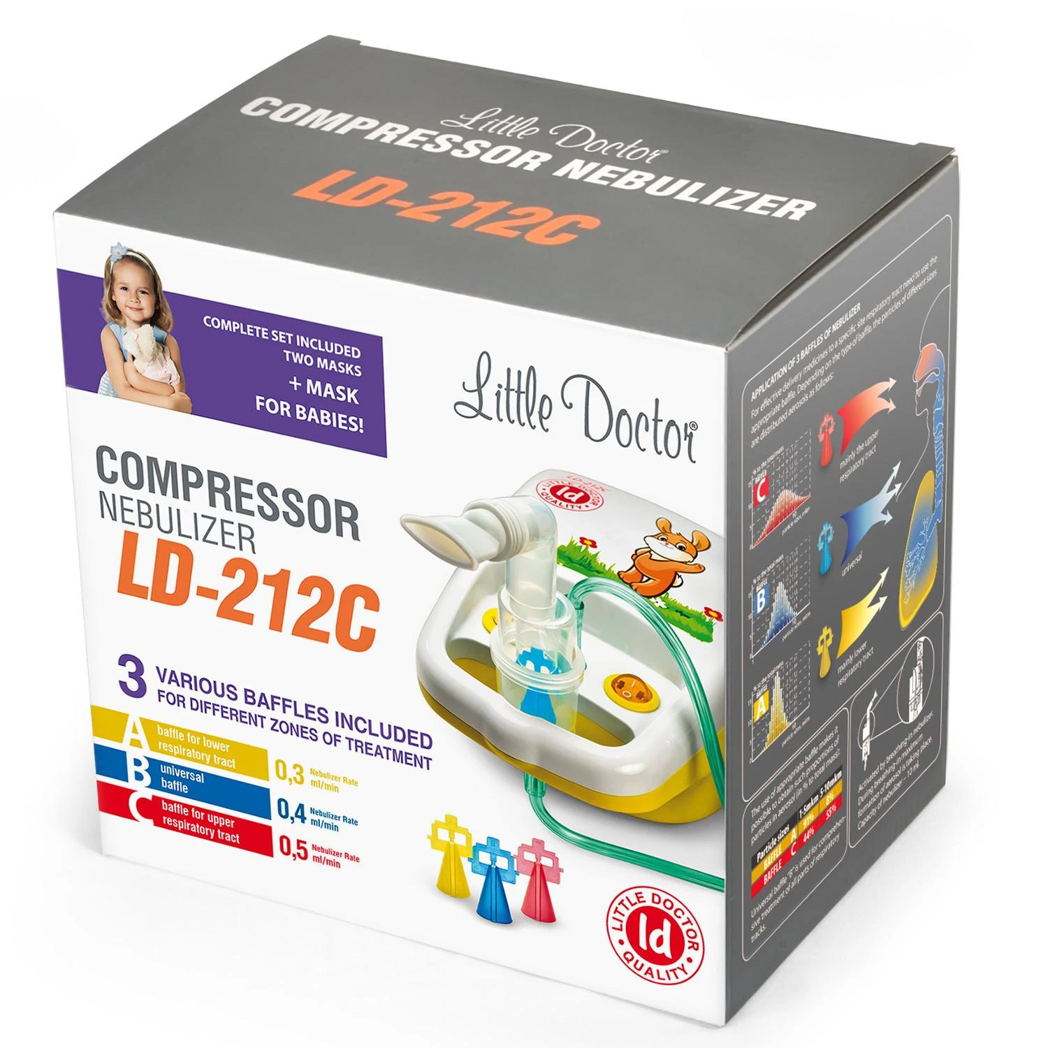 Little Doctor Kompresorinis inhaliatorius vaikams ir suaugusiems