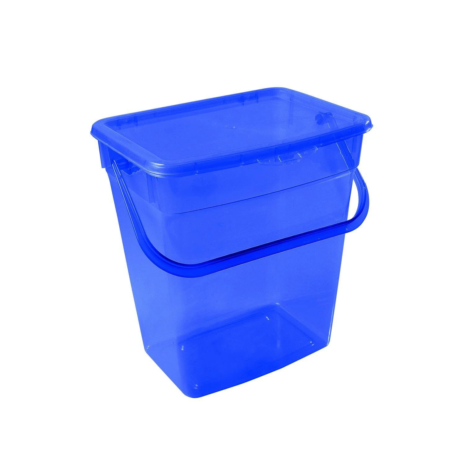 Pojemnik Plast Team 10 l miltelių talpa, permatoma, tamsiai mėlyna
