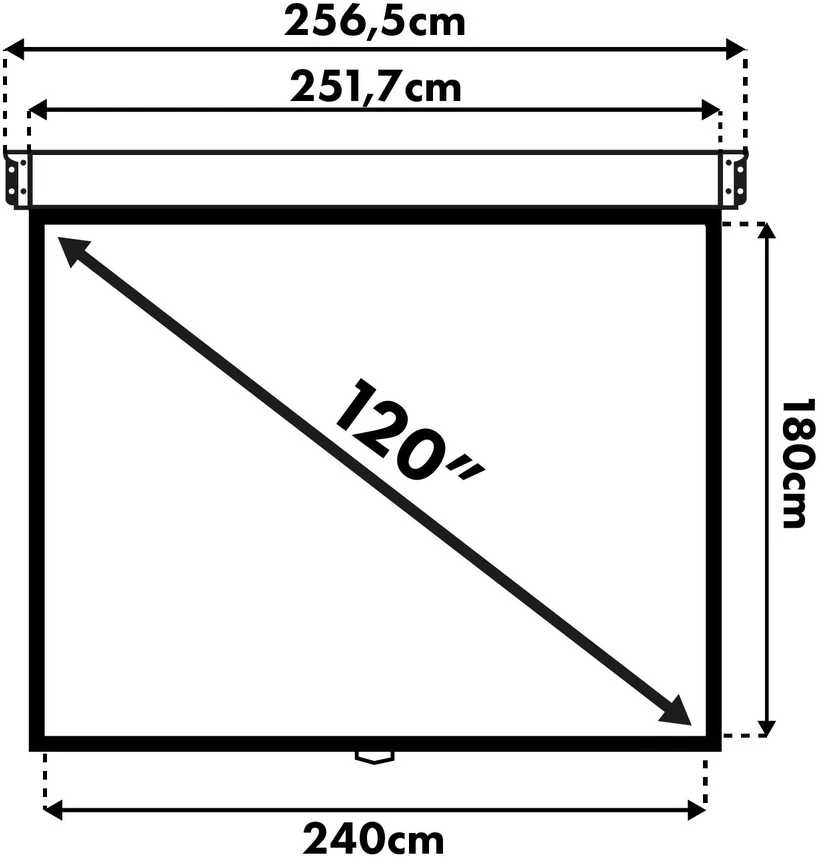 Projektoriaus ekranas Maclean MC-591 (Wall, rankinis pull down, 4:3)