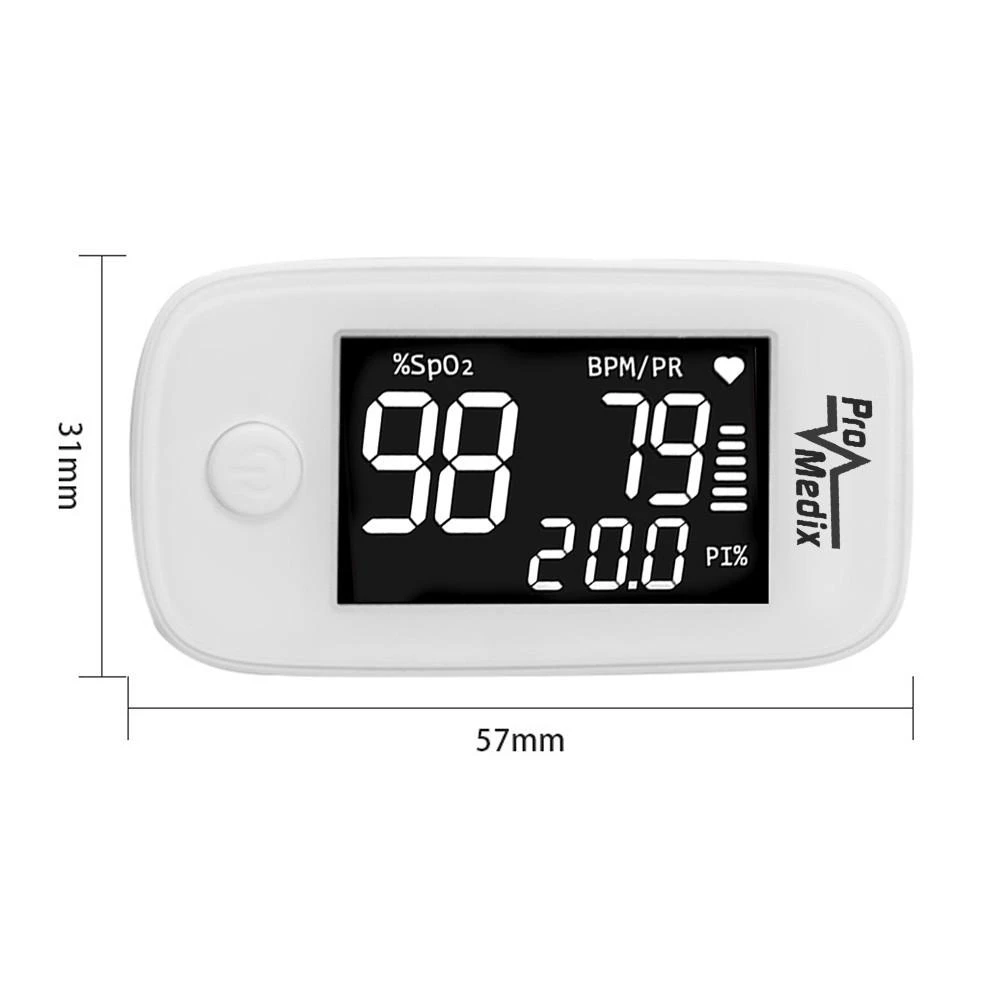 Promedix PR-870 medicininis pirštų galiukų pulsoksimetras su 1,5 colio HD LED ekranu