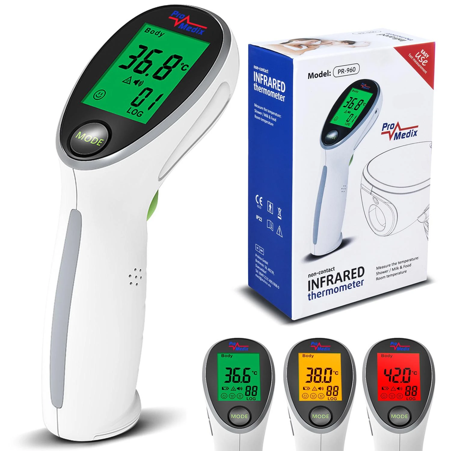 „Promedix PR-960“ bekontaktis infraraudonųjų spindulių medicininis termometras