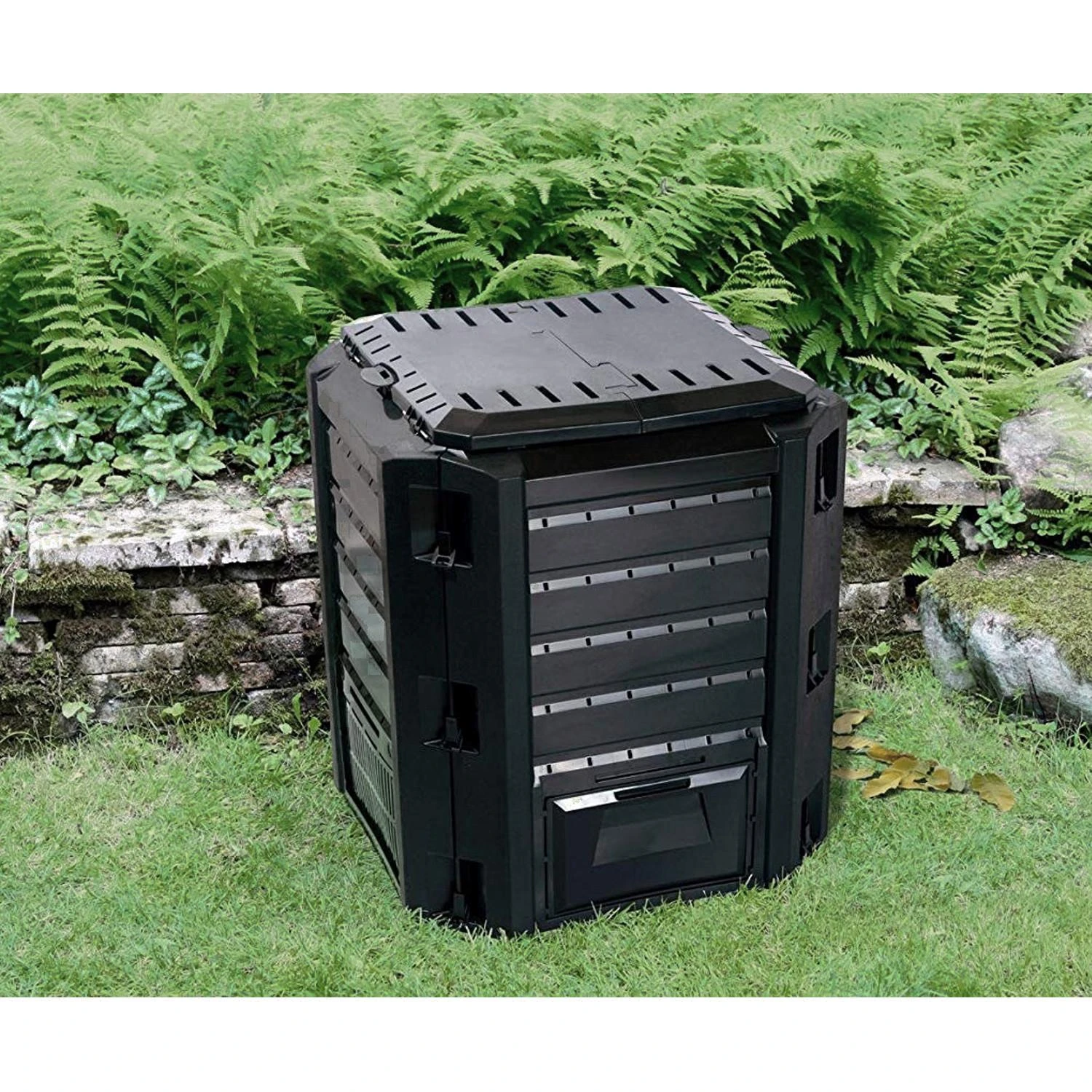 PROSPERPLAST komposto dėžė 380L Juoda 82 x 72 x 72cm