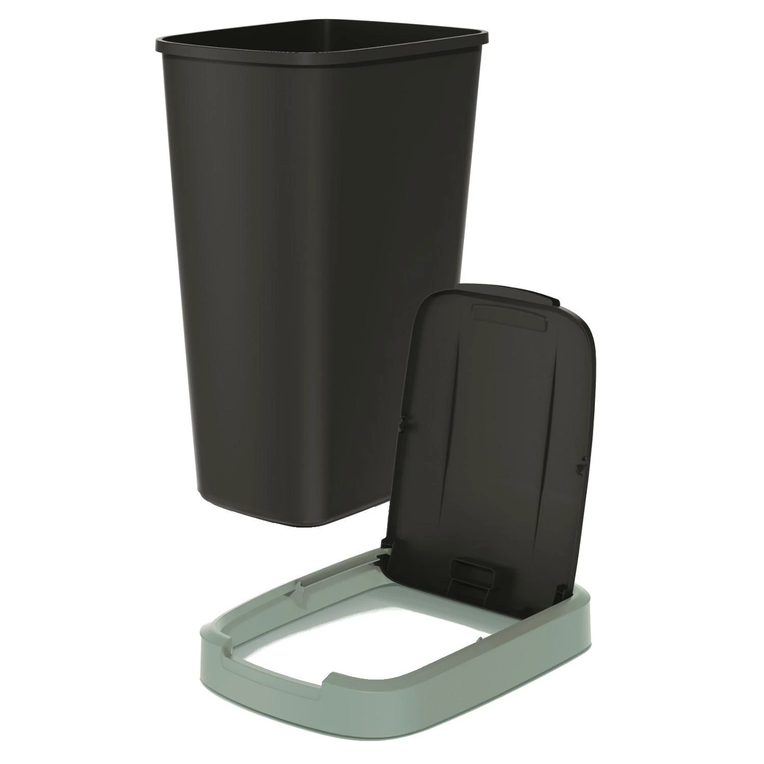 Prosperplast Šiukšlių dėžė COMPACTA Q - šviesiai žalia 45l