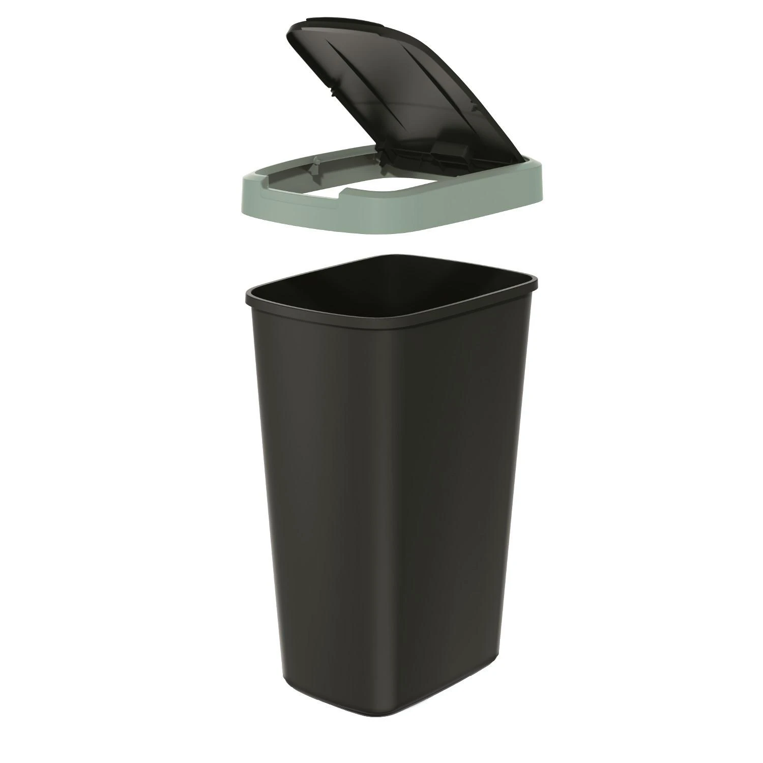 Prosperplast Šiukšlių dėžė COMPACTA Q - šviesiai žalia 45l