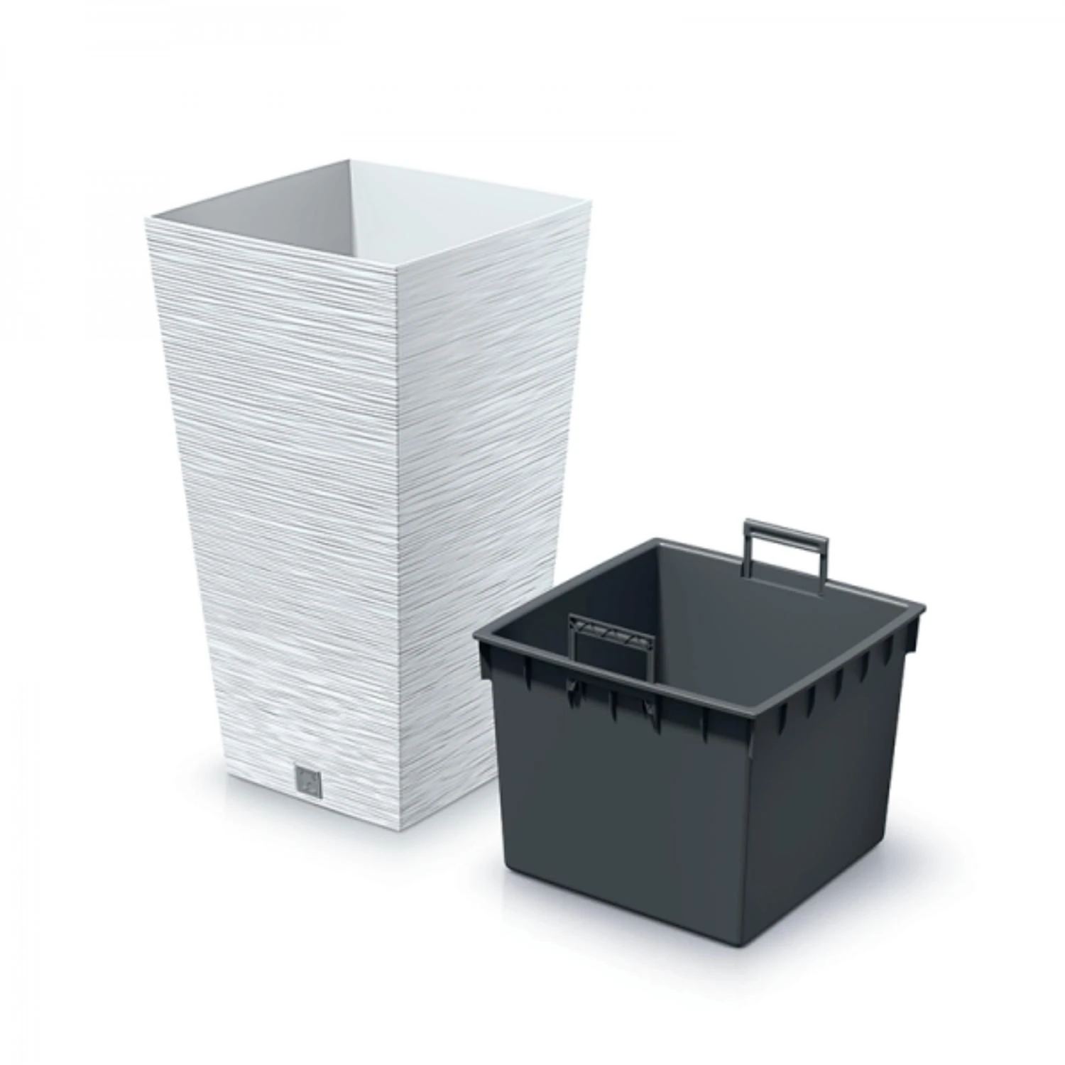 Prosperplast Doniczka FURU SQUARE DFSH350 vazonas - baltas