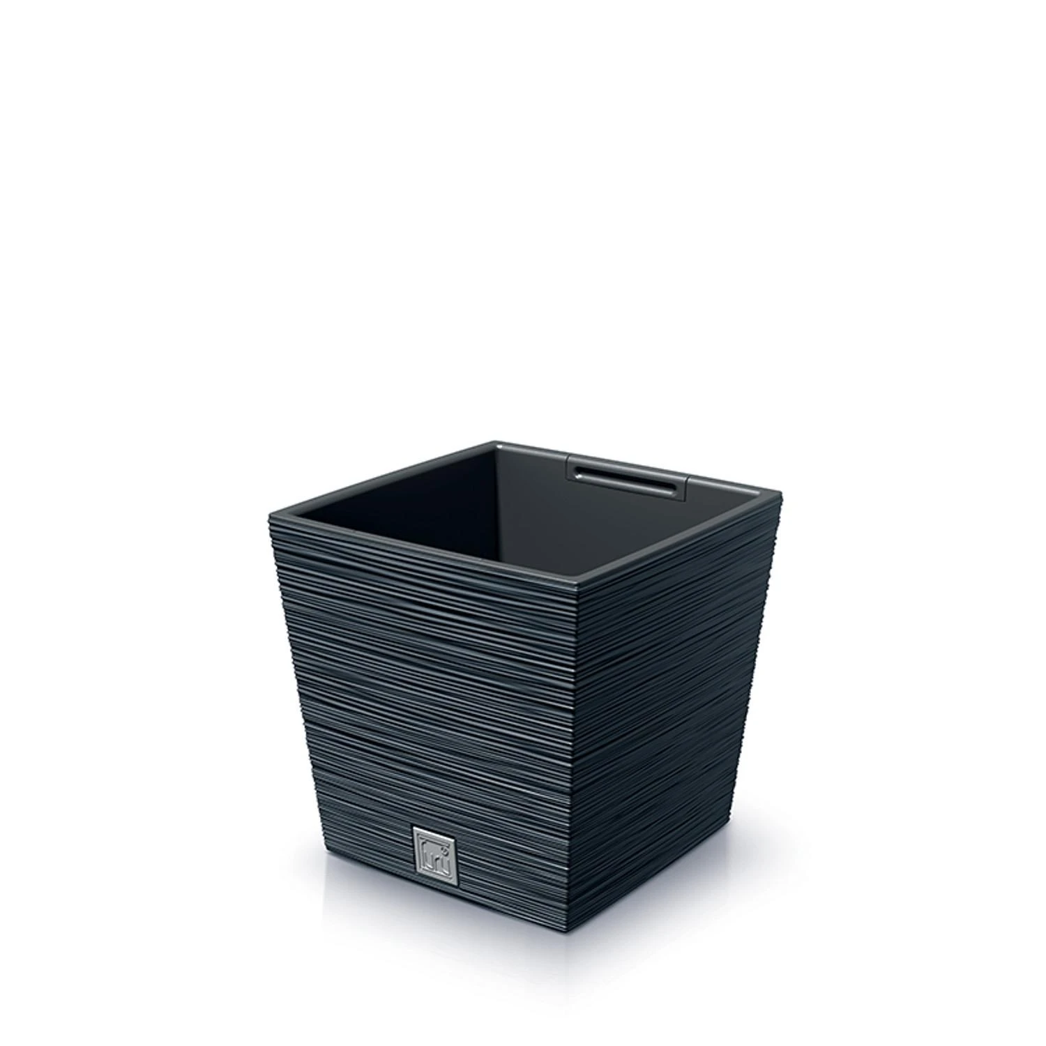 Prosperplast Vazonas FURU SQUARE LOW su įdėklu 10/7,5 L 240x240x235 mm antracito sp. Prosperp