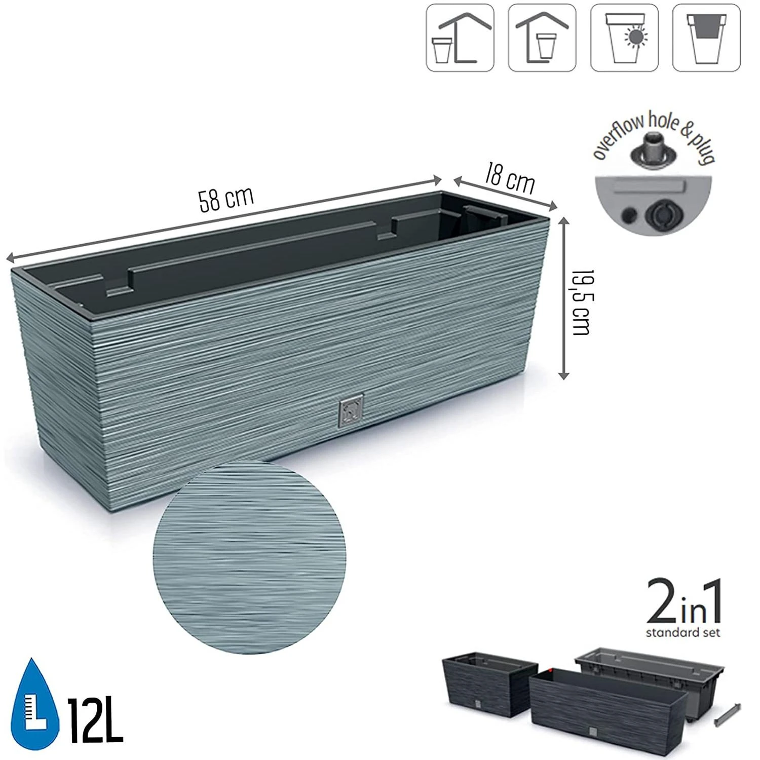 Prosperplast FURU CASE DFC600 - betonas