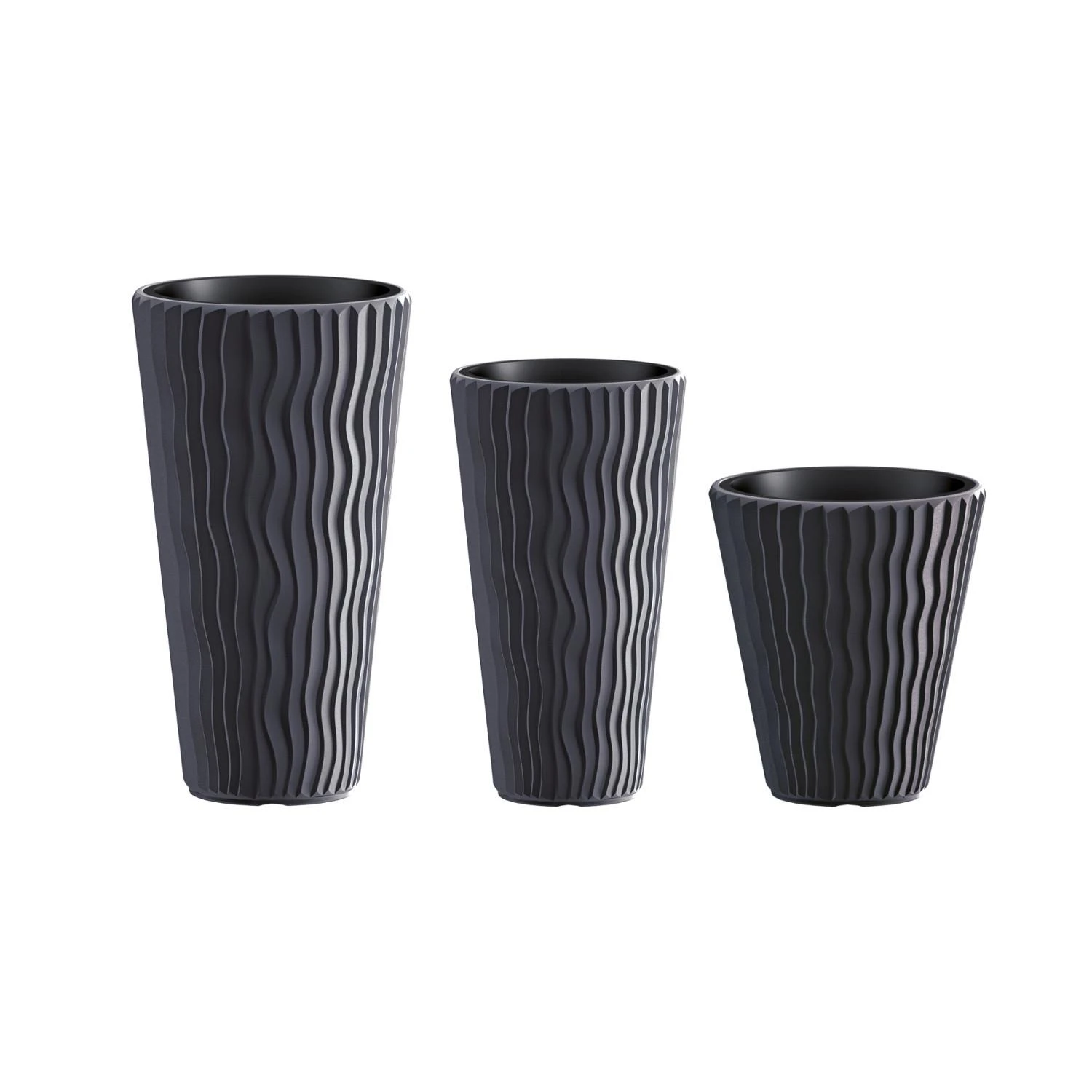 Plastikinis vazonas Prosperplast Sandy Slim, Ø39 cm