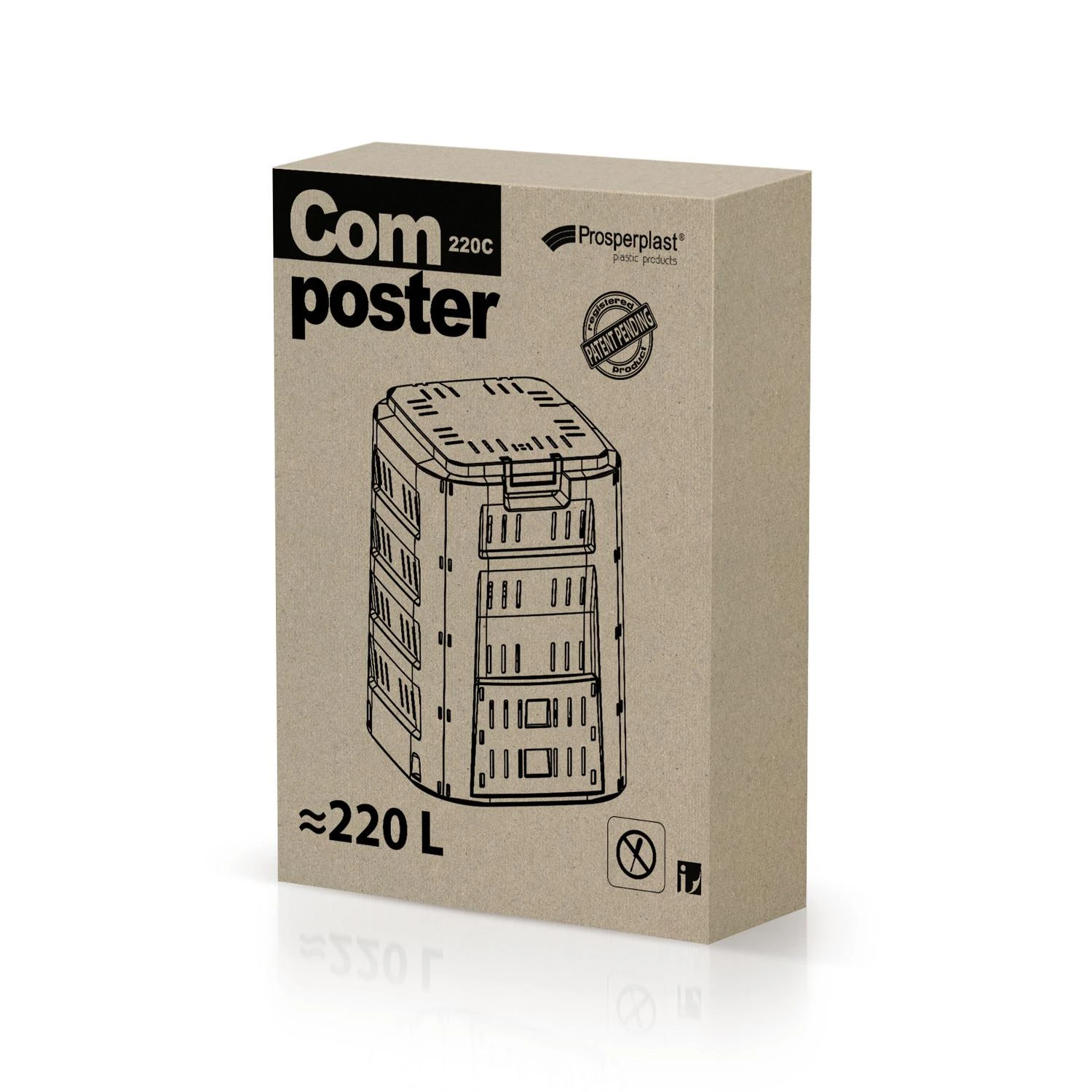Prosperplast Compogreen komposto dėžė, 220L