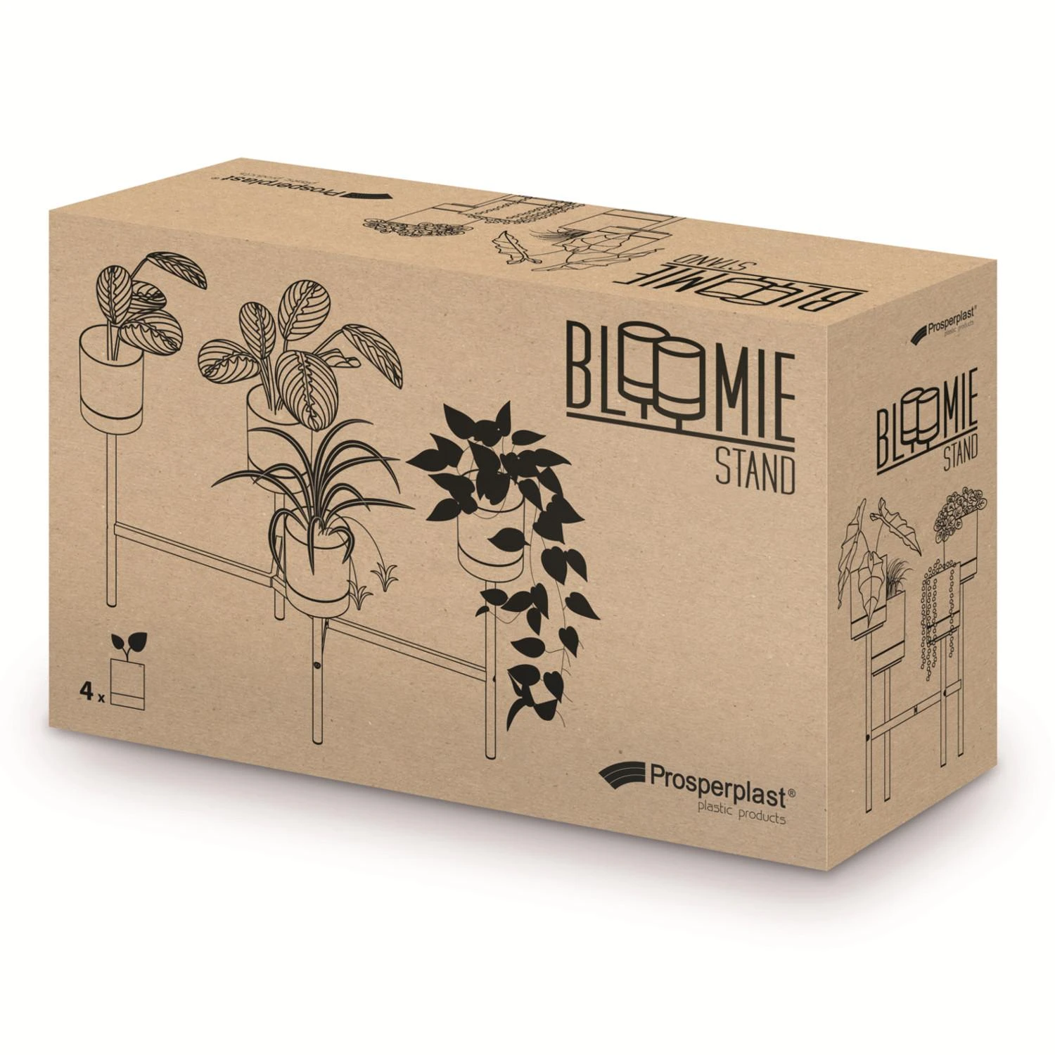 Prosperplast Kwietnik BLOOMIE STAND gėlių stovas - baltas