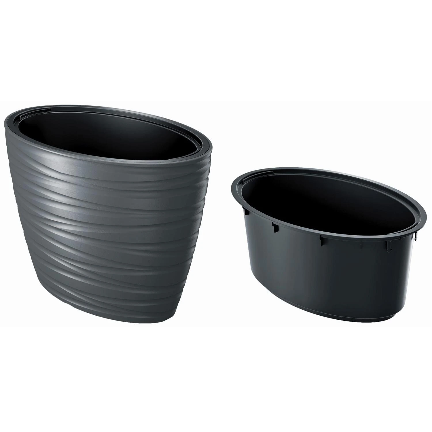 Gėlių vazonas Prosperplast Maze DBMZE600-S433, juodas
