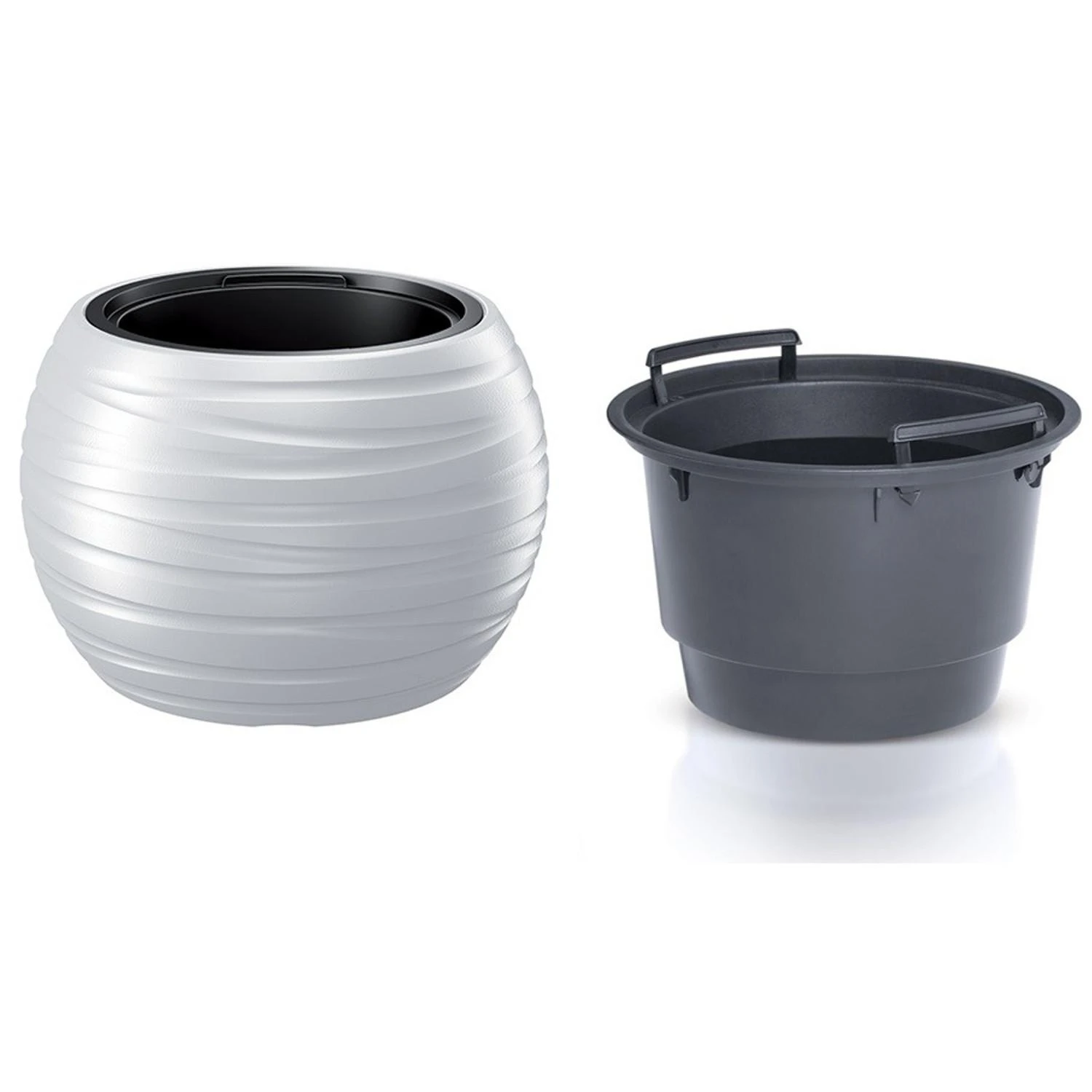 Prosperplast Puodas su įdėklu Maze DBMZK400 baltas