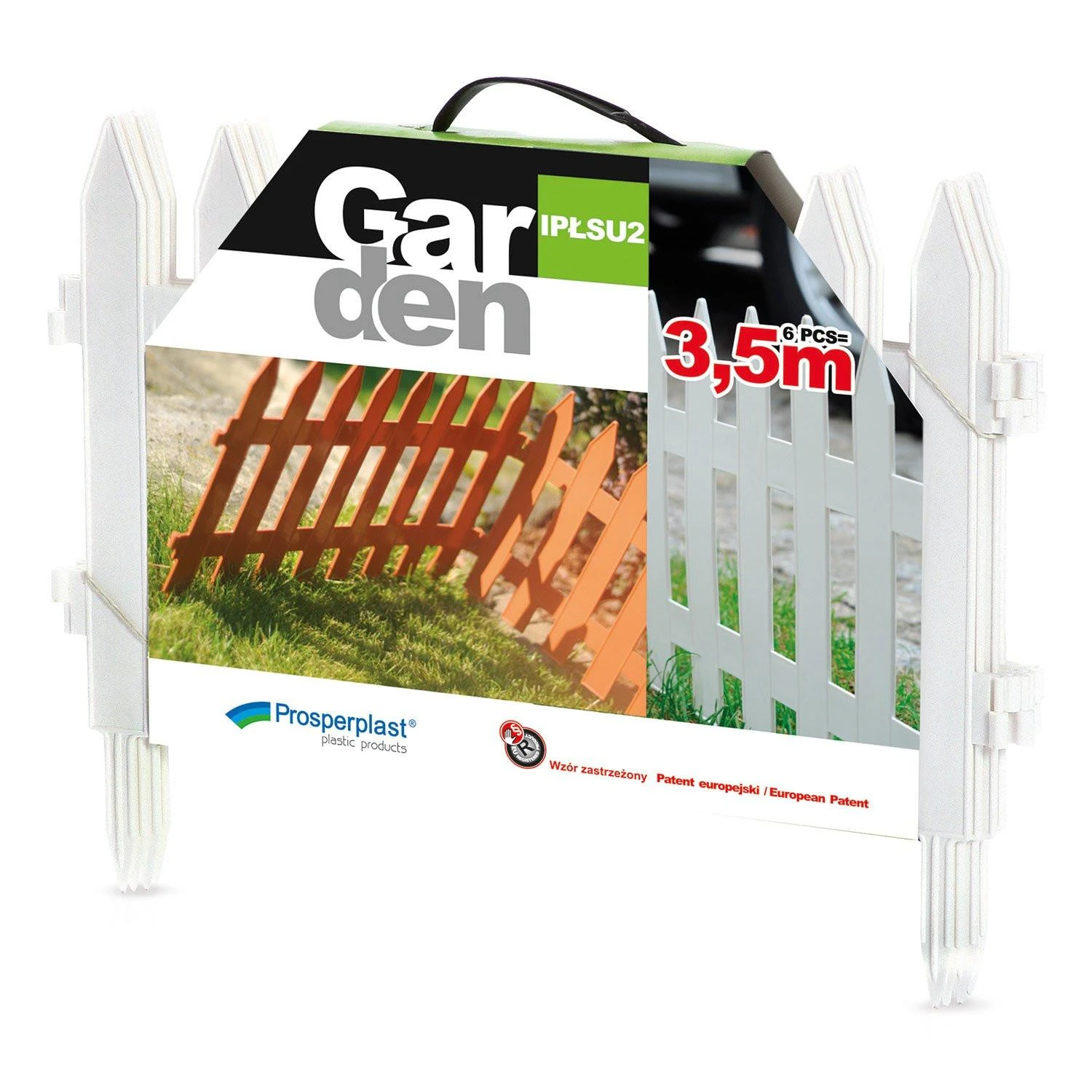 Prosperplast Dekoratyvinė plastikinė sodo tvorelė „Garden Classic“ 3,5 m (balta)