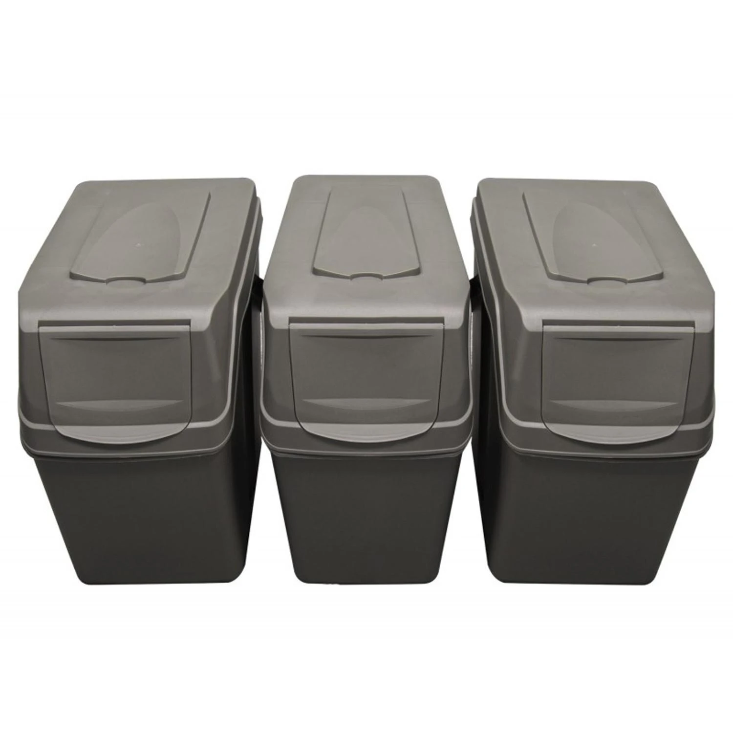 Prosperplast Rinkinys „Sortibox“ 3x25L pilkų atliekų rūšiavimo konteinerių rinkinys ISWB25S3
