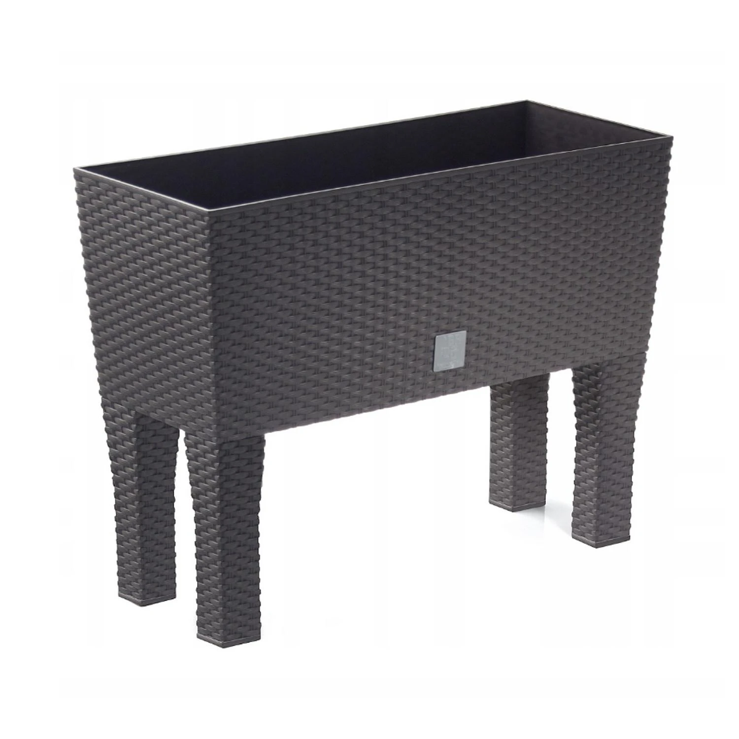 Prosperplast Lauko plastikinis vazonas RATO CASE HIGH, su kojelėmis, rudos sp., 60 x 25 x 46 cm