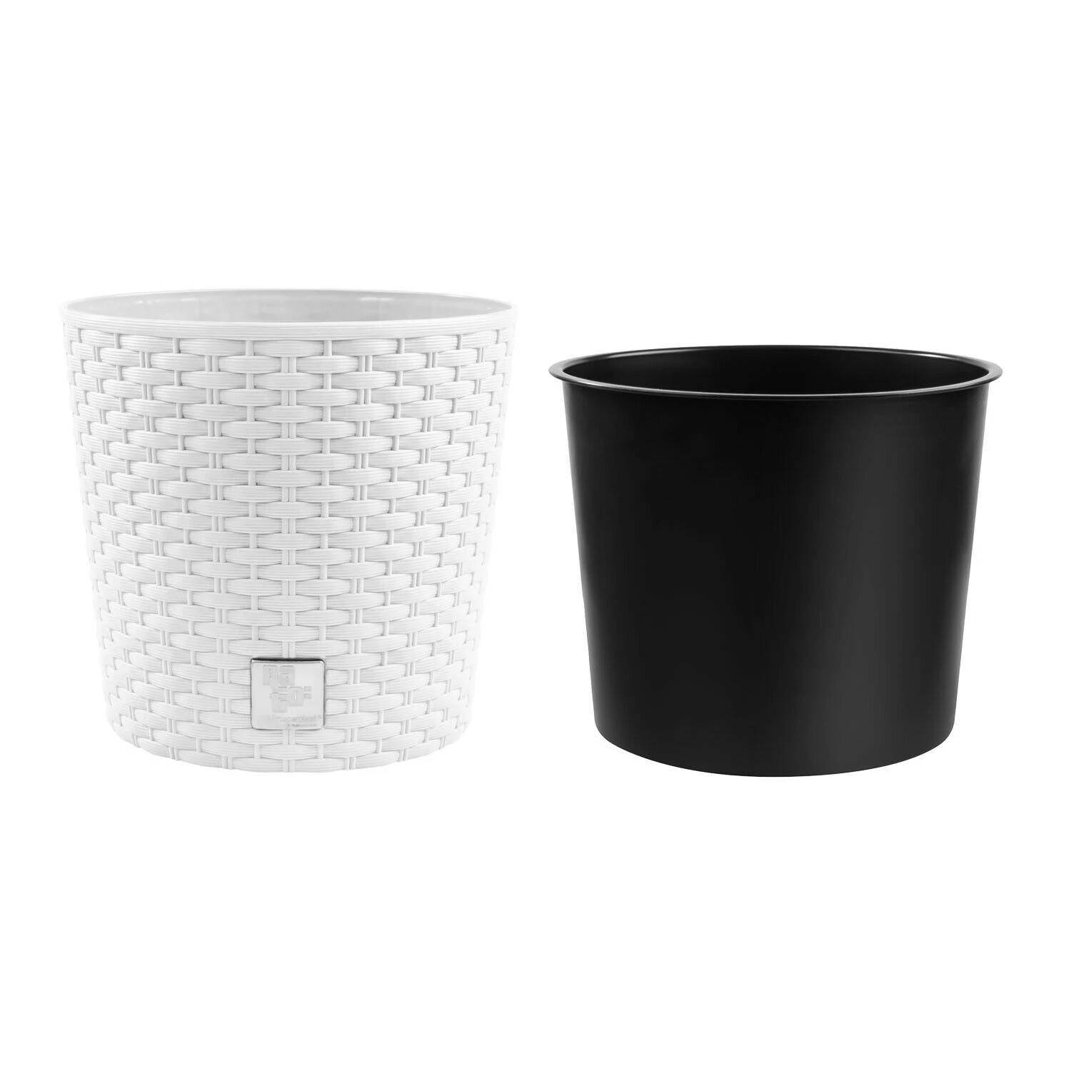 Prosperplast Vazonas su įdėklu Rato Round DRTUS300L baltas