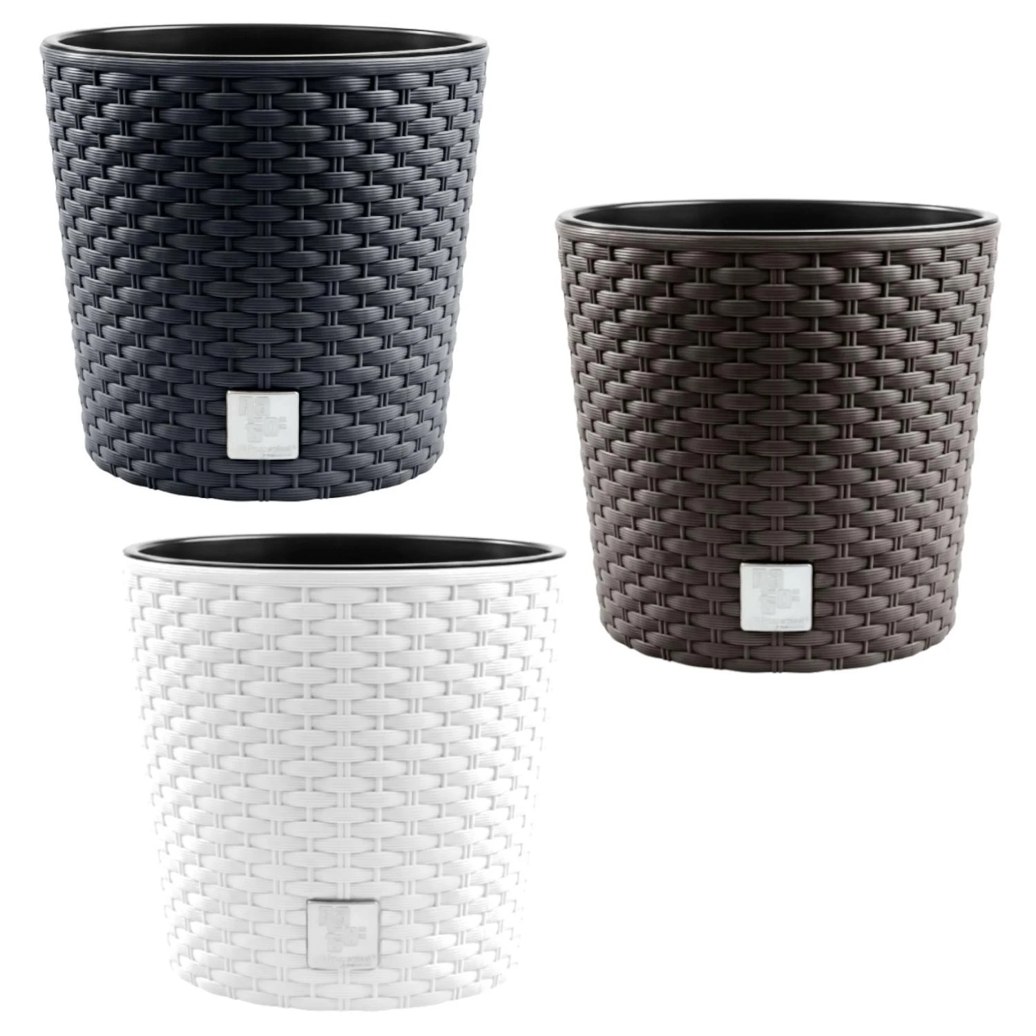 Prosperplast Vazonas su įdėklu Rato Round DRTUS300L baltas