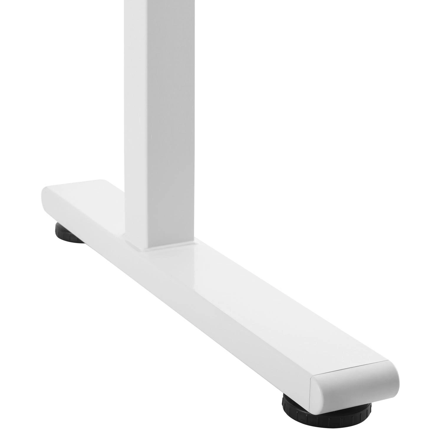 Ergo Office ER-401 Sėdimas stalas 140x60cm Rankiniu būdu reguliuojamo aukščio Biuro stalas max 117cm Ergonomiškas stalas, apkraunamas iki 40kg baltas