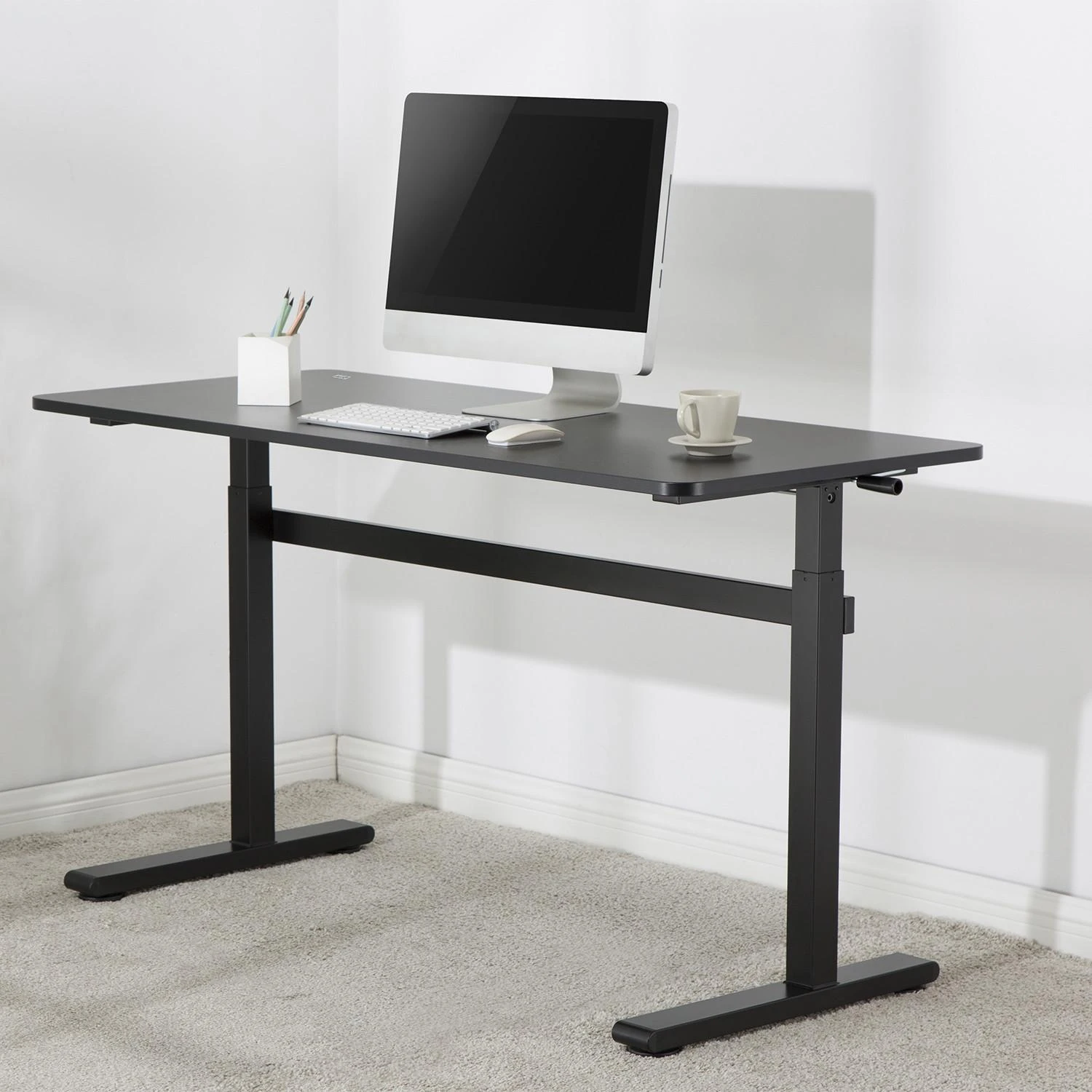 Rašomasis stalas Ergo Office ER-401, reguliuojamas aukštis, juodas