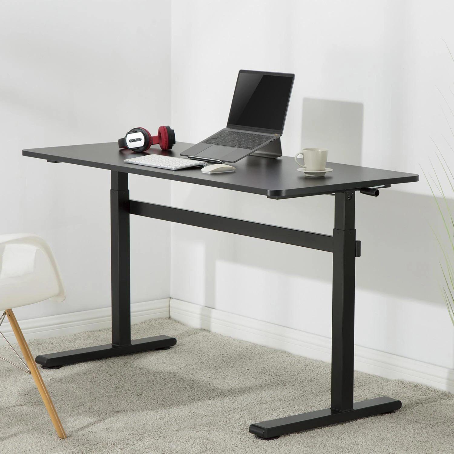 Rašomasis stalas Ergo Office ER-401, reguliuojamas aukštis, juodas