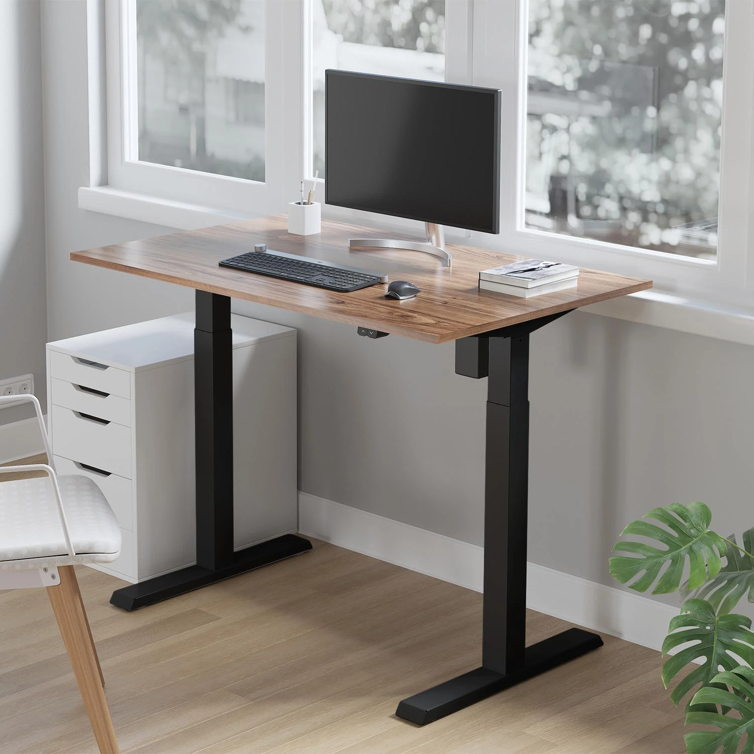 Ergo Office ER-403B stalo rėmas, reguliuojamas elektra, juodas