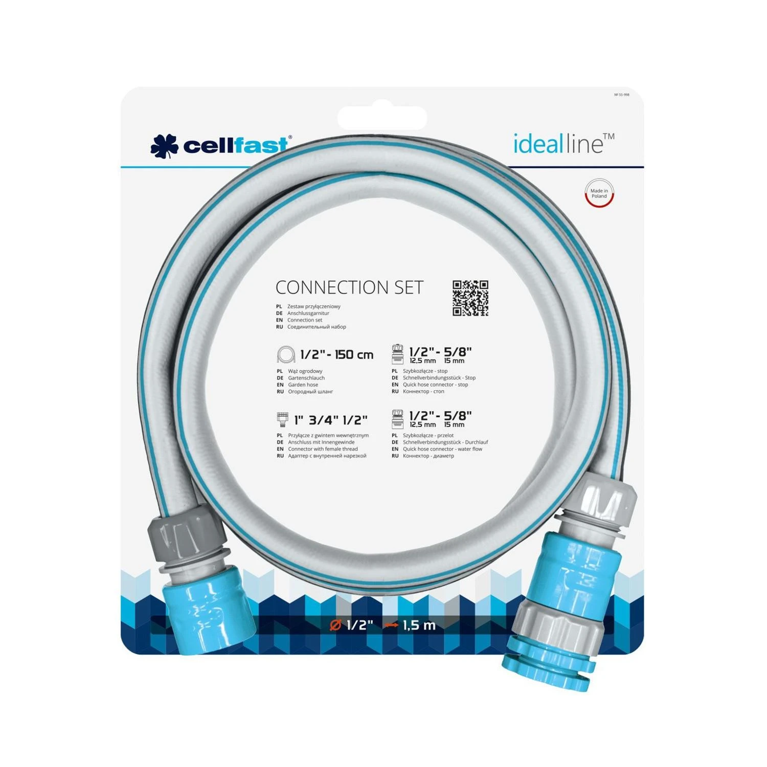 CELLFAST KOMPLETNY Rinkinys PRZYŁĄCZENIOWY 1/2"