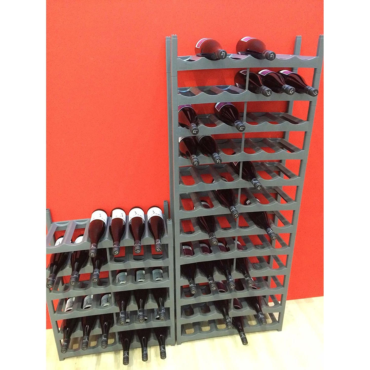 Vyno Stovas - ROTHO Vario Sulankstomas Stacking 6 Buteliams Antracito Spalvos