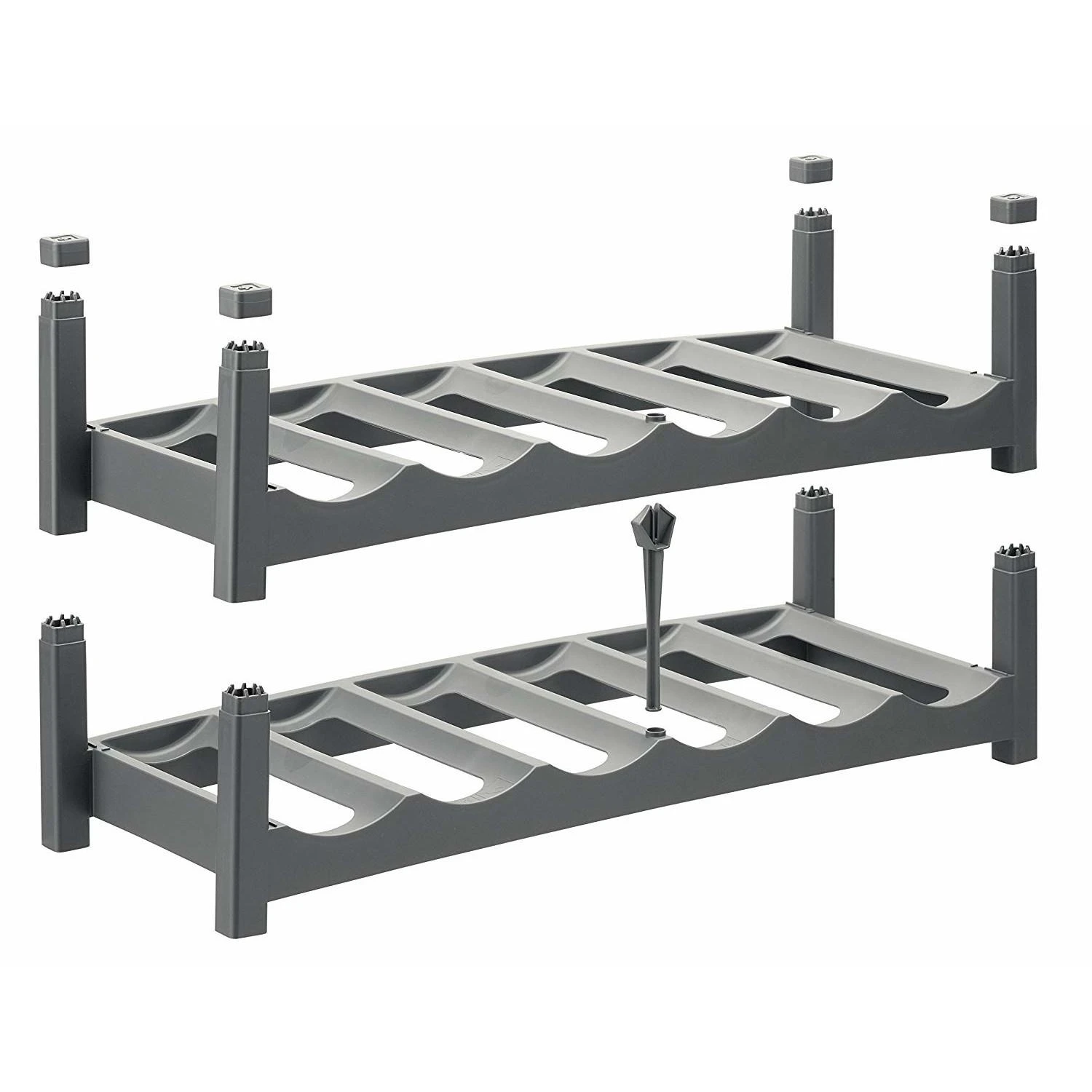 Vyno Stovas - ROTHO Vario Sulankstomas Stacking 6 Buteliams Antracito Spalvos
