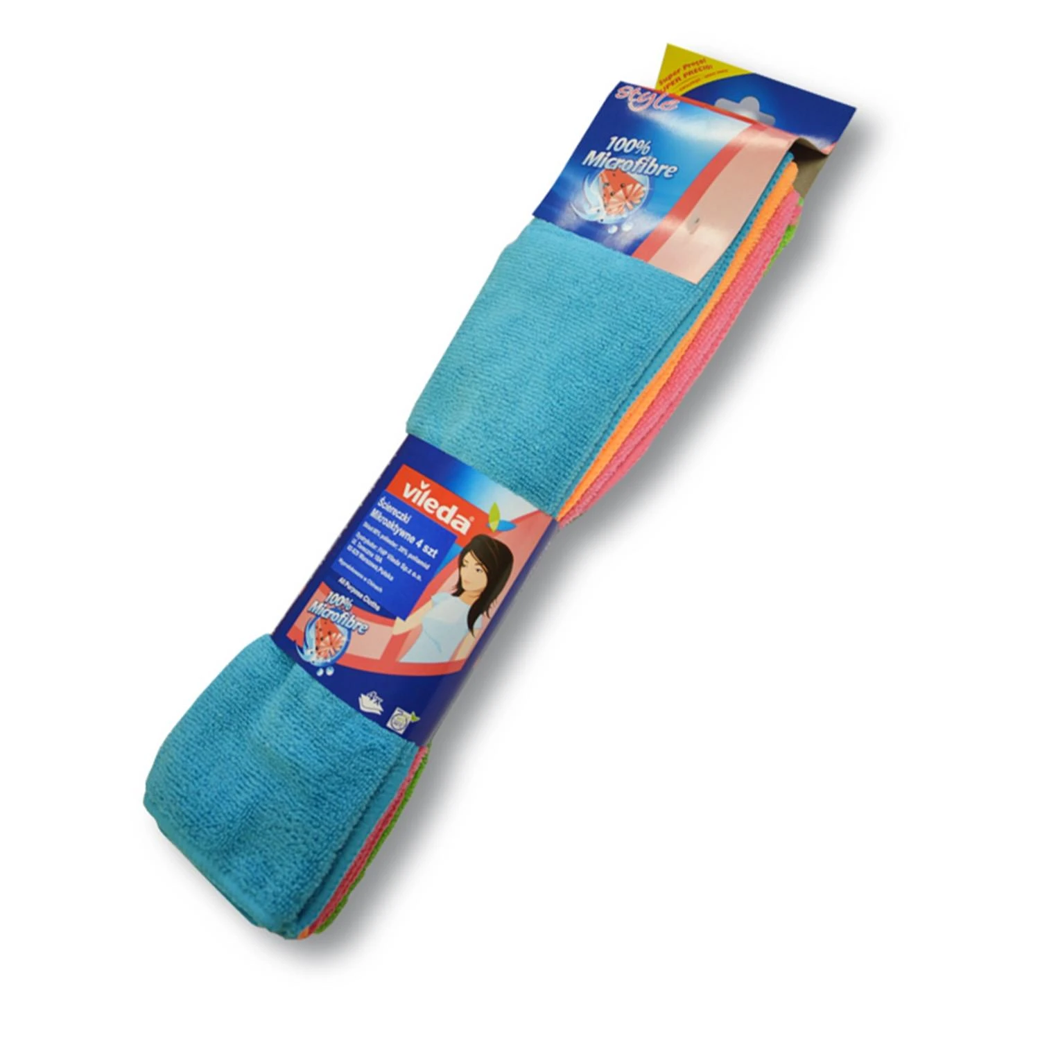 Mikropluošto šluostės Vileda Color XL 4vnt