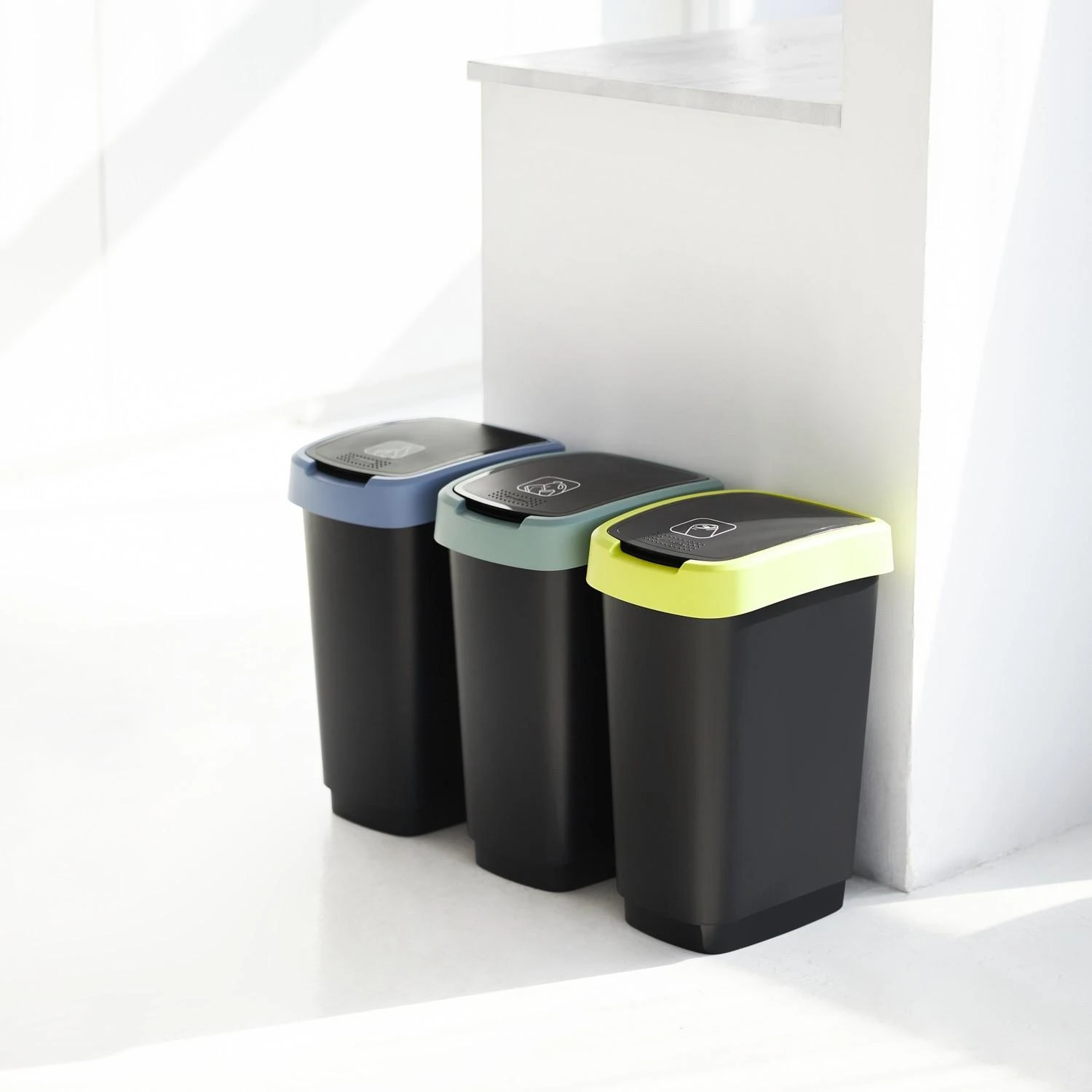 ROTHO Twist Mėlyna - trash bin – 50l