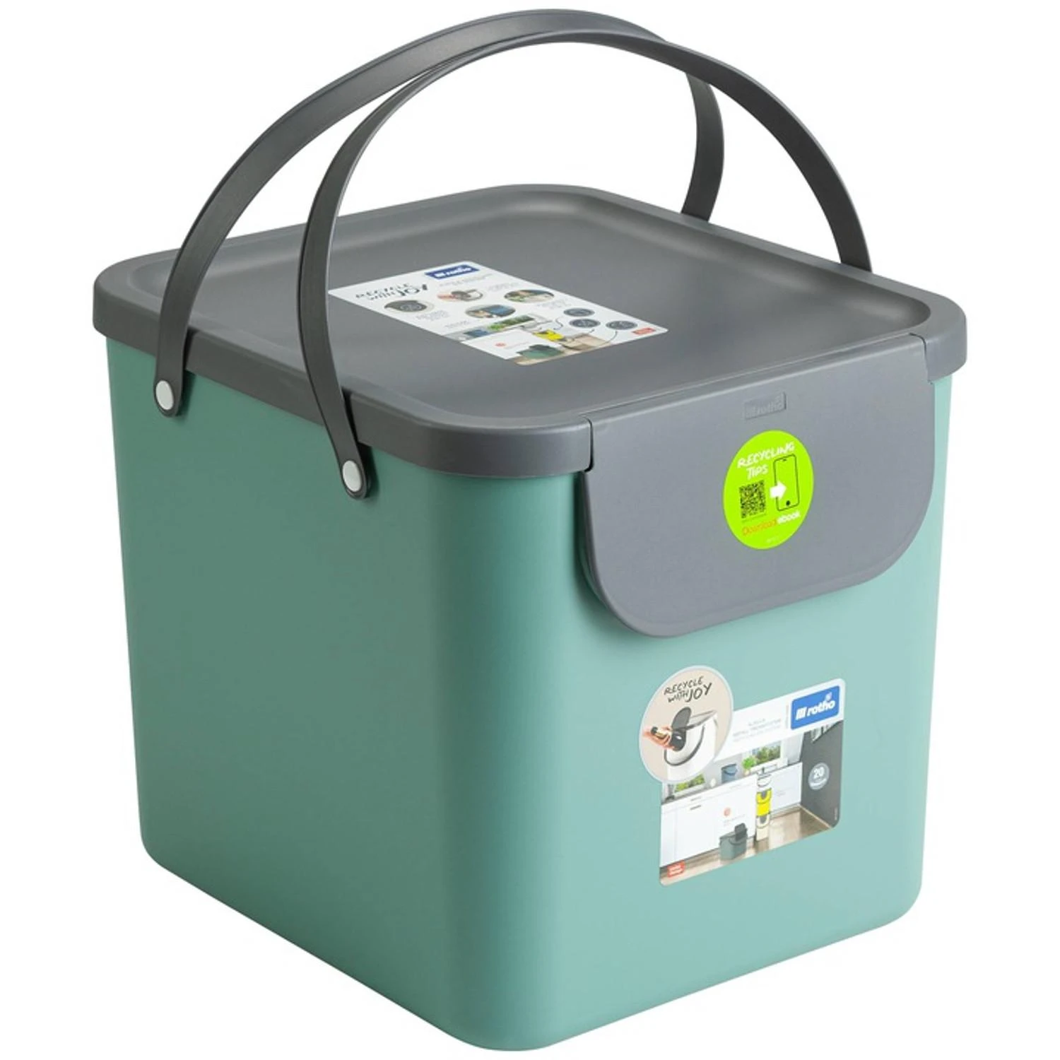 Atliekų Konteineris - ROTHO Albula Žalias 40L Technopolimeras 400x340x358mm