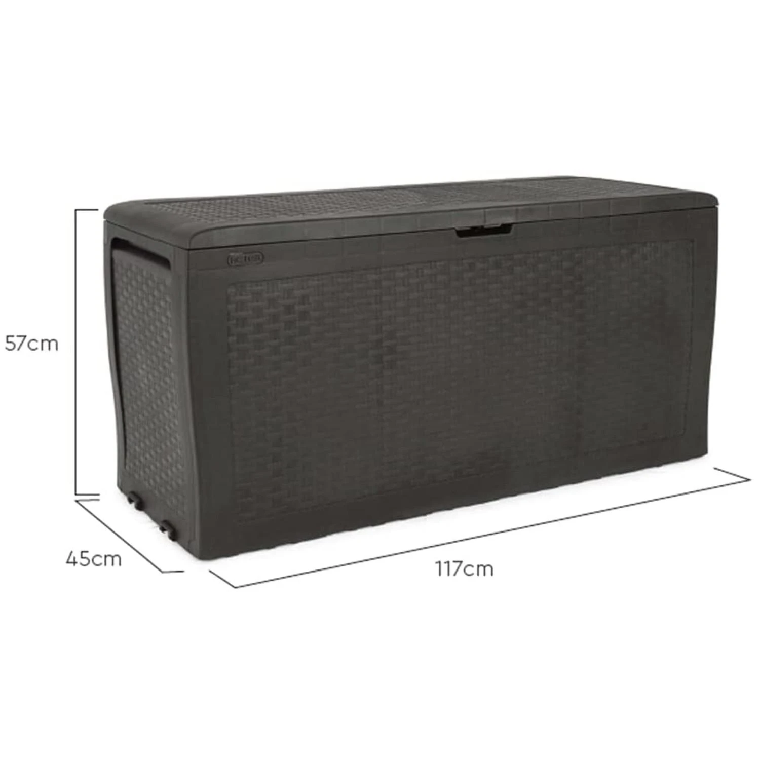 Daiktadėžė Keter Samoa Rattan 270L, grafito