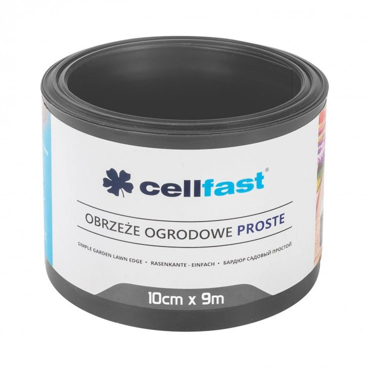 Obrzeże „Cellfast“ grafitinis sodo apvadas, 10 cm x 9 m, tiesus