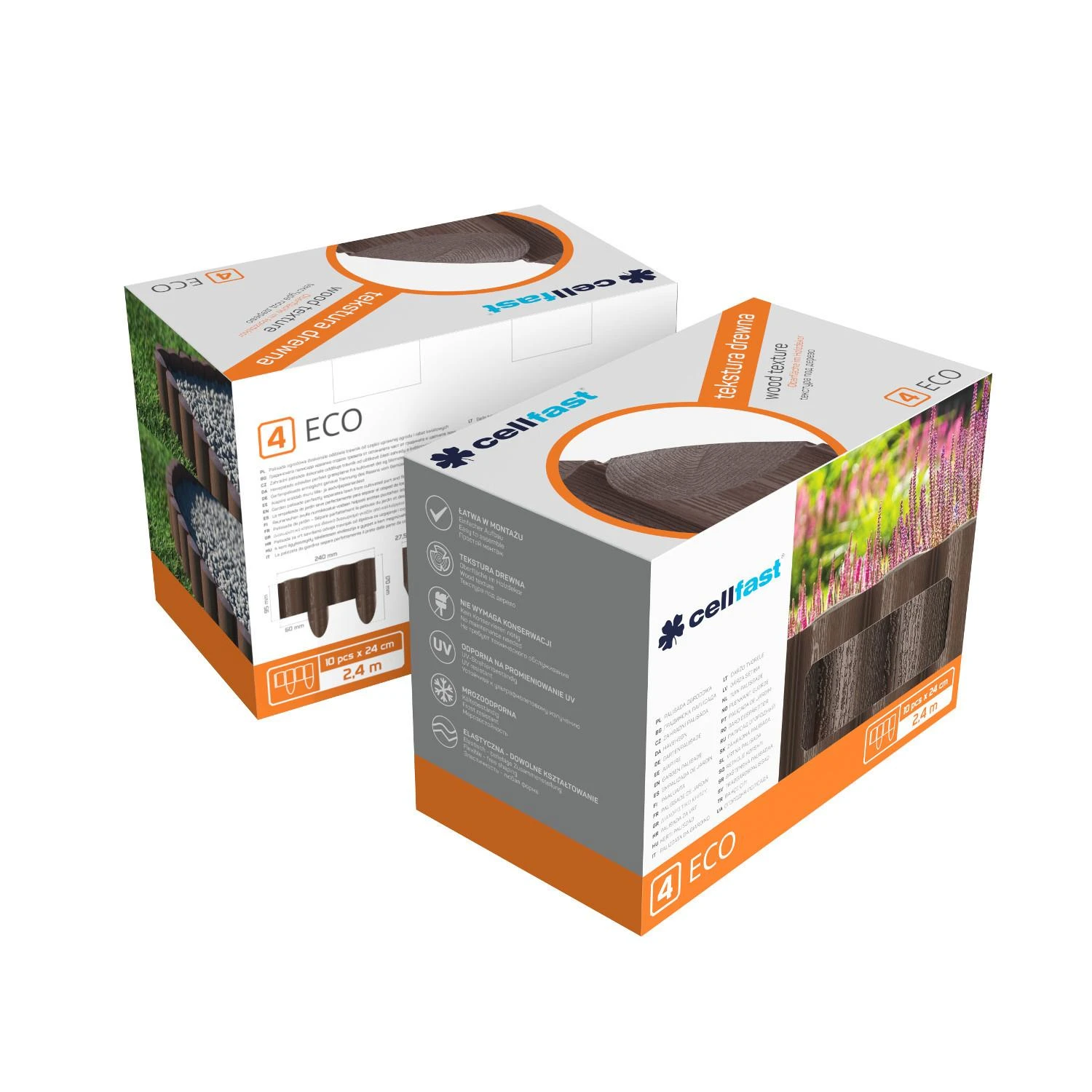 Cellfast PALISADA OGRODOWA 2,4 mb 5 elem ECO BRĄZ
