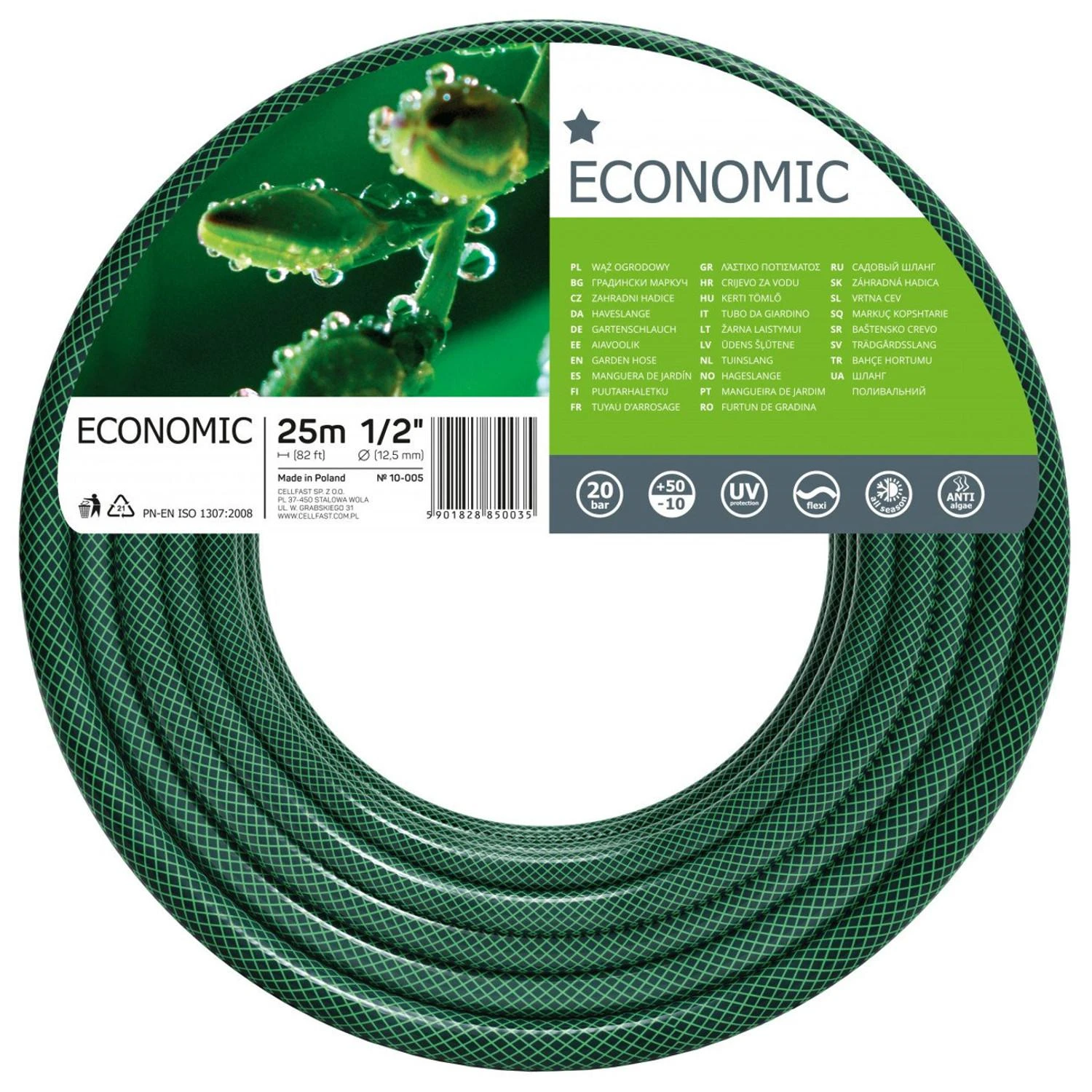 Sodo laistymo žarna Cellfast Economic 1/2", 25 m