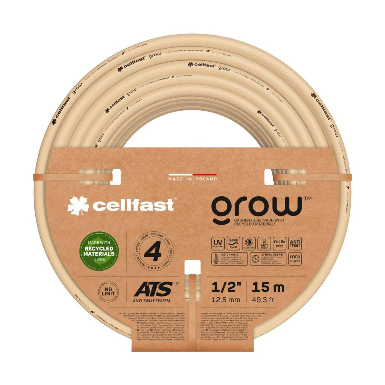 Žarna Cellfast GROW 1/2" sodo žarna 15 m