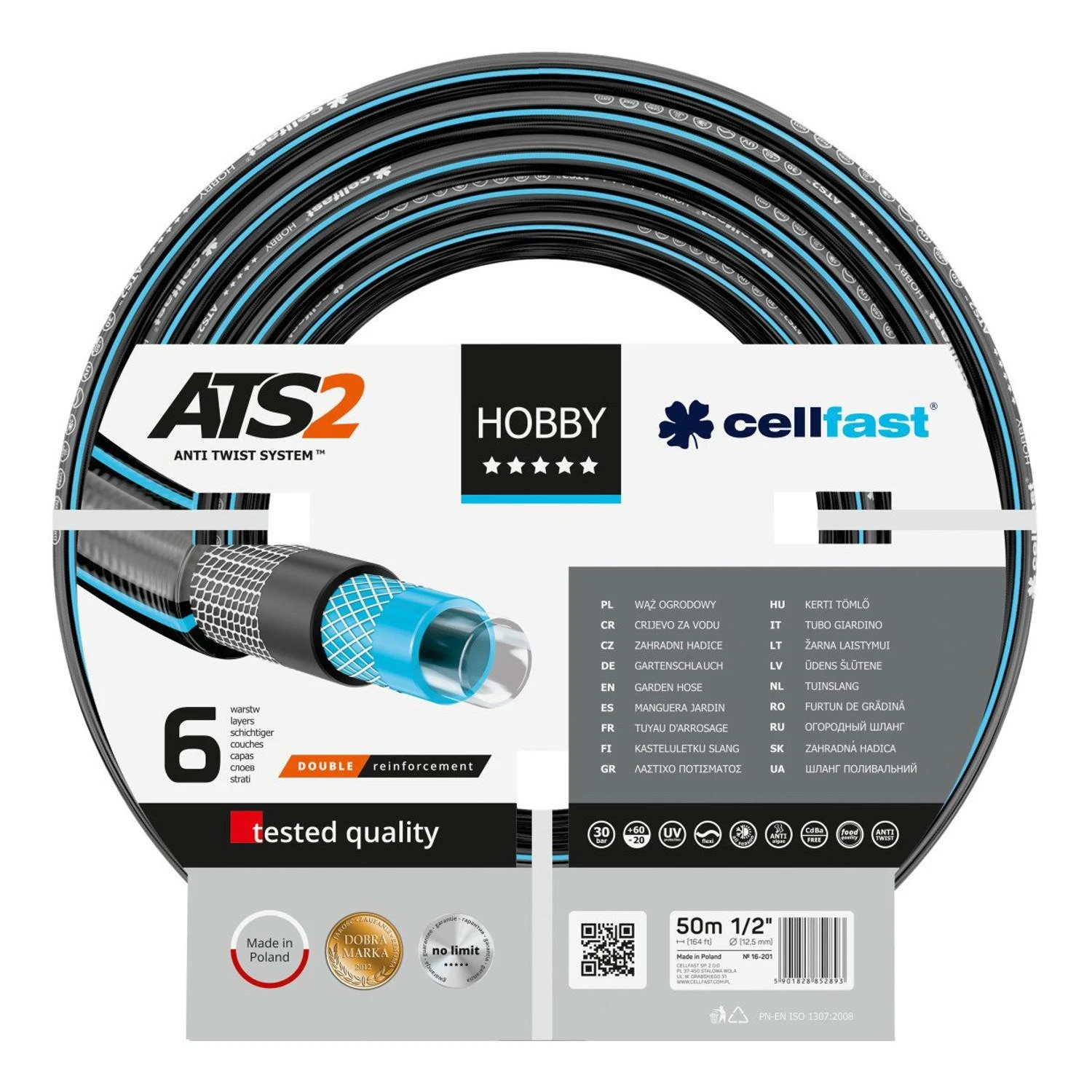 Cellfast Hobby Garden sodo žarna 1/2" 50m (16- 201)