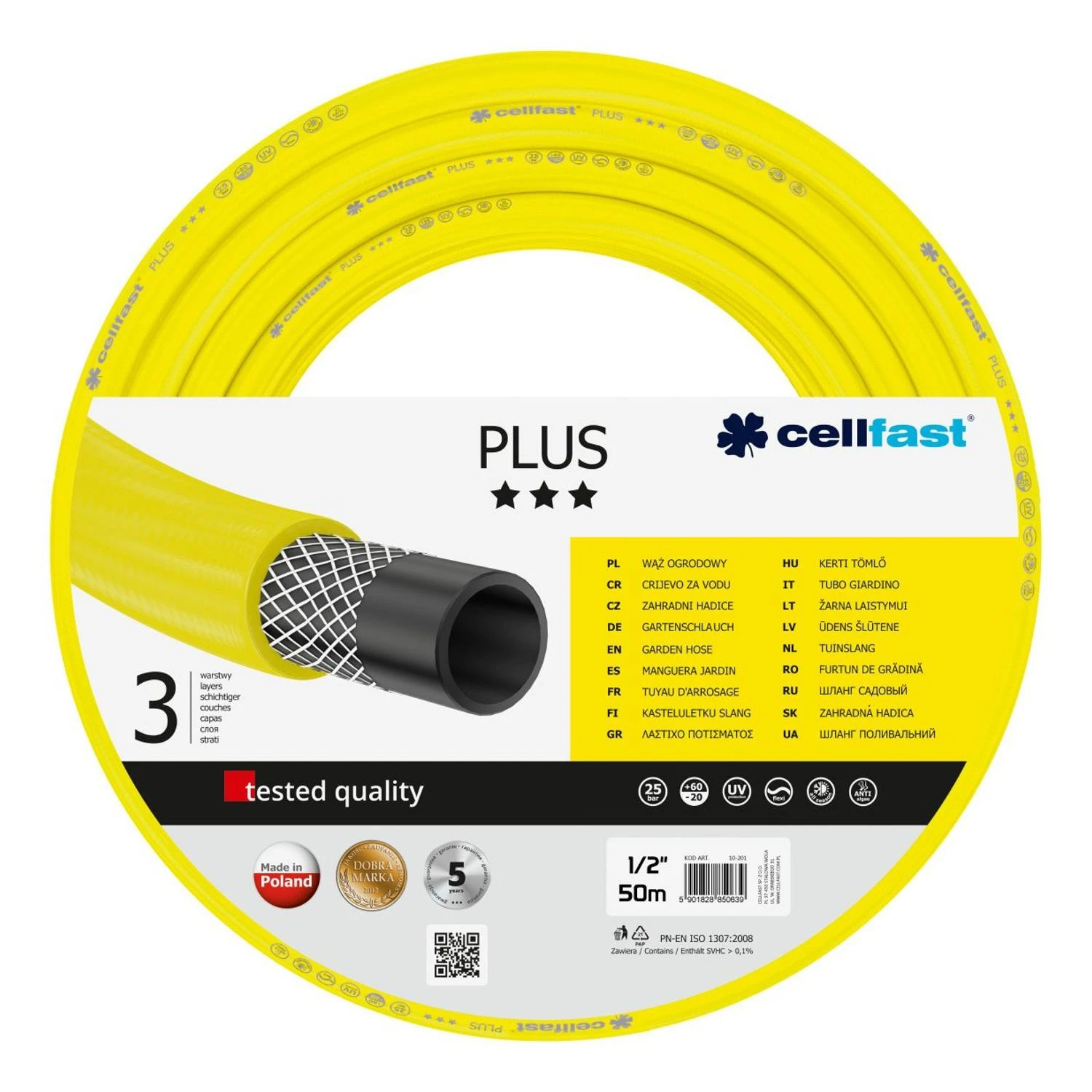 CELLFAST SODO ŽARNA PLIUS DYDIS: 1/2 "ILGIS: 50m