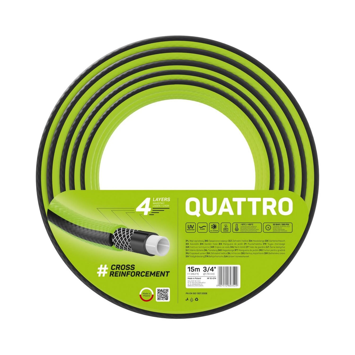 CELLFAST QUATTRO 3/4" sodo žarna 15 m