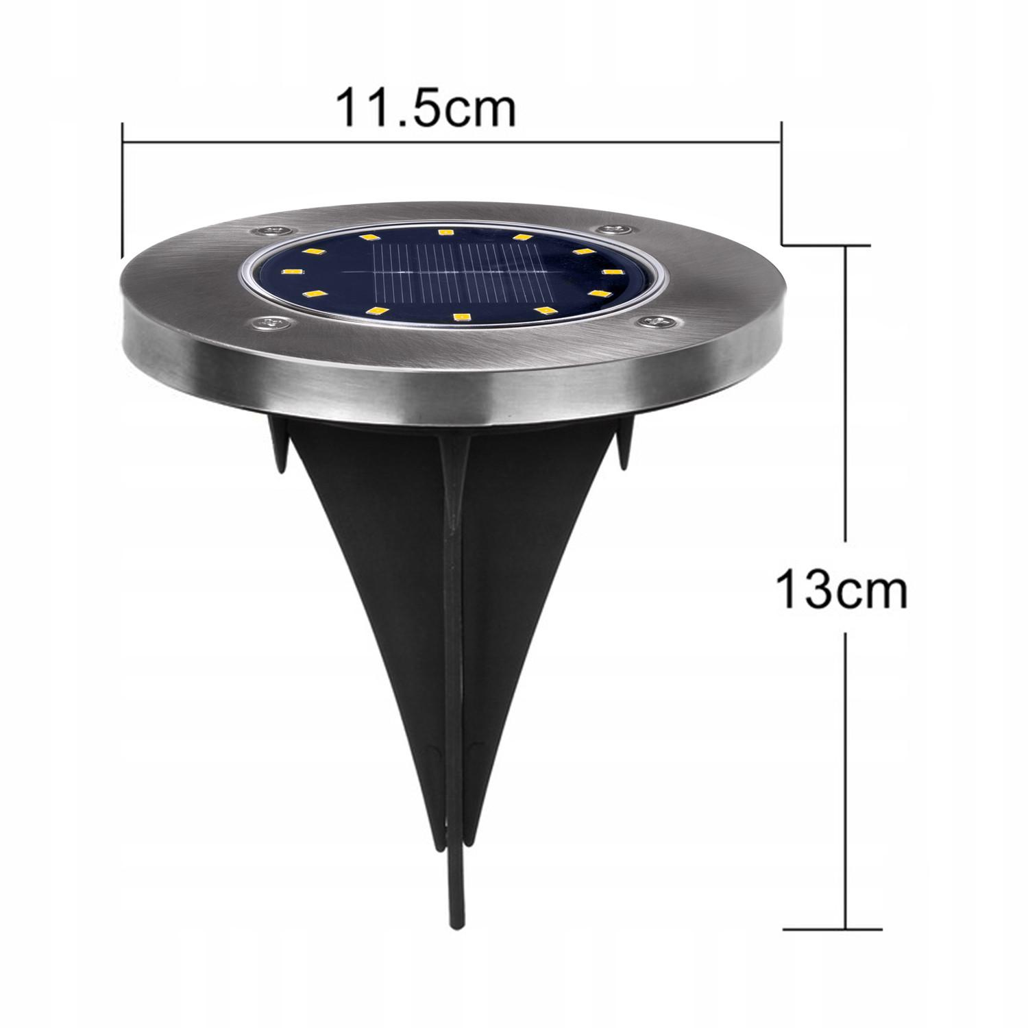 Maclean MCE318 LED saulės kelio šviestuvai su įžeminimo smaigaliu 12 LED SMD Neutral Baltas 4000K 0,7 W saulės lempa lauko tako šviesai sodo šviestuvams IP44